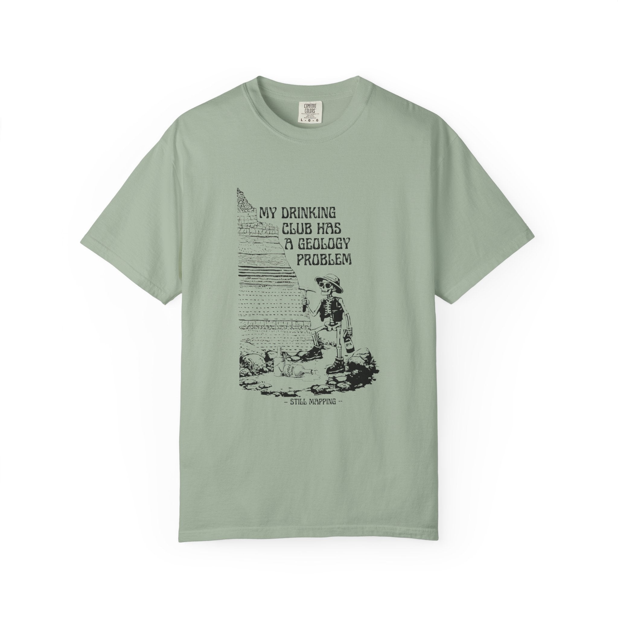 Chambray Funny Geology T-Shirt: My Drinking Club has a Geology Problem
