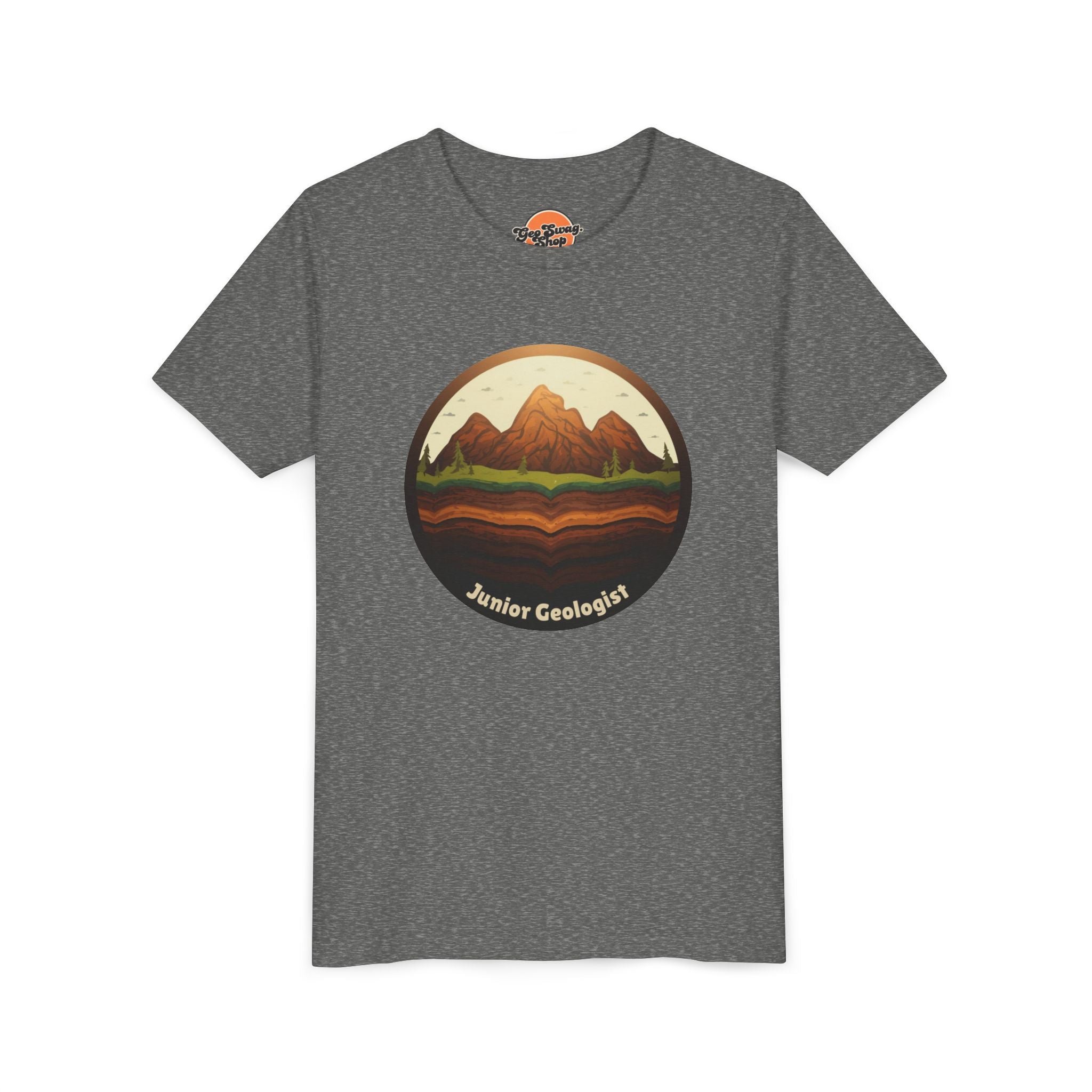 Athletic Heather Toddler Geology T-Shirt: I Love Rocks