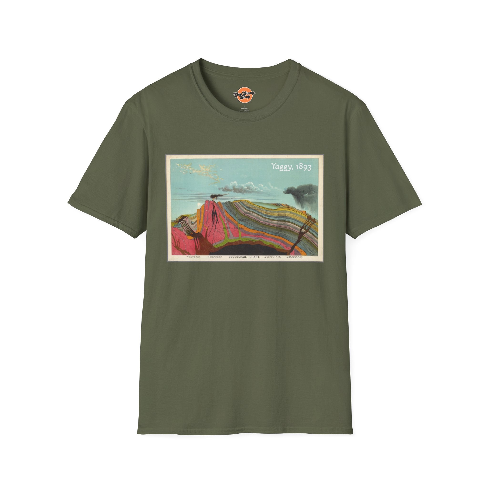 Graphic Tee: Historic Collections - Levi Yaggy Geology Cross Section 1893