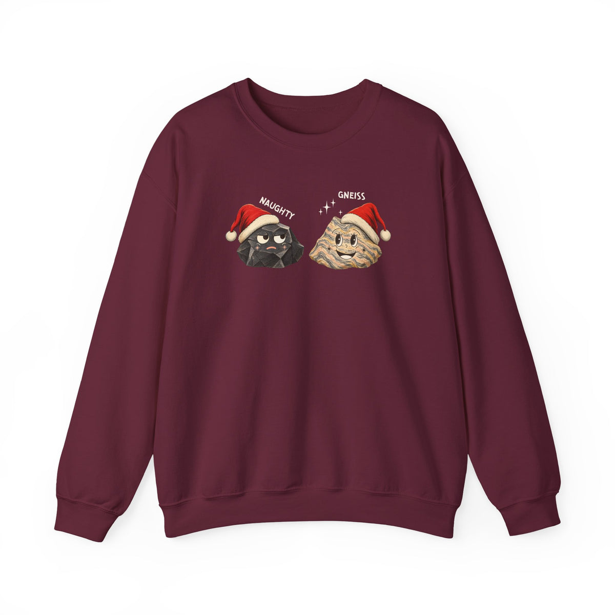 Geology Holiday Sweatshirt Crewneck: Naughty or Gneiss