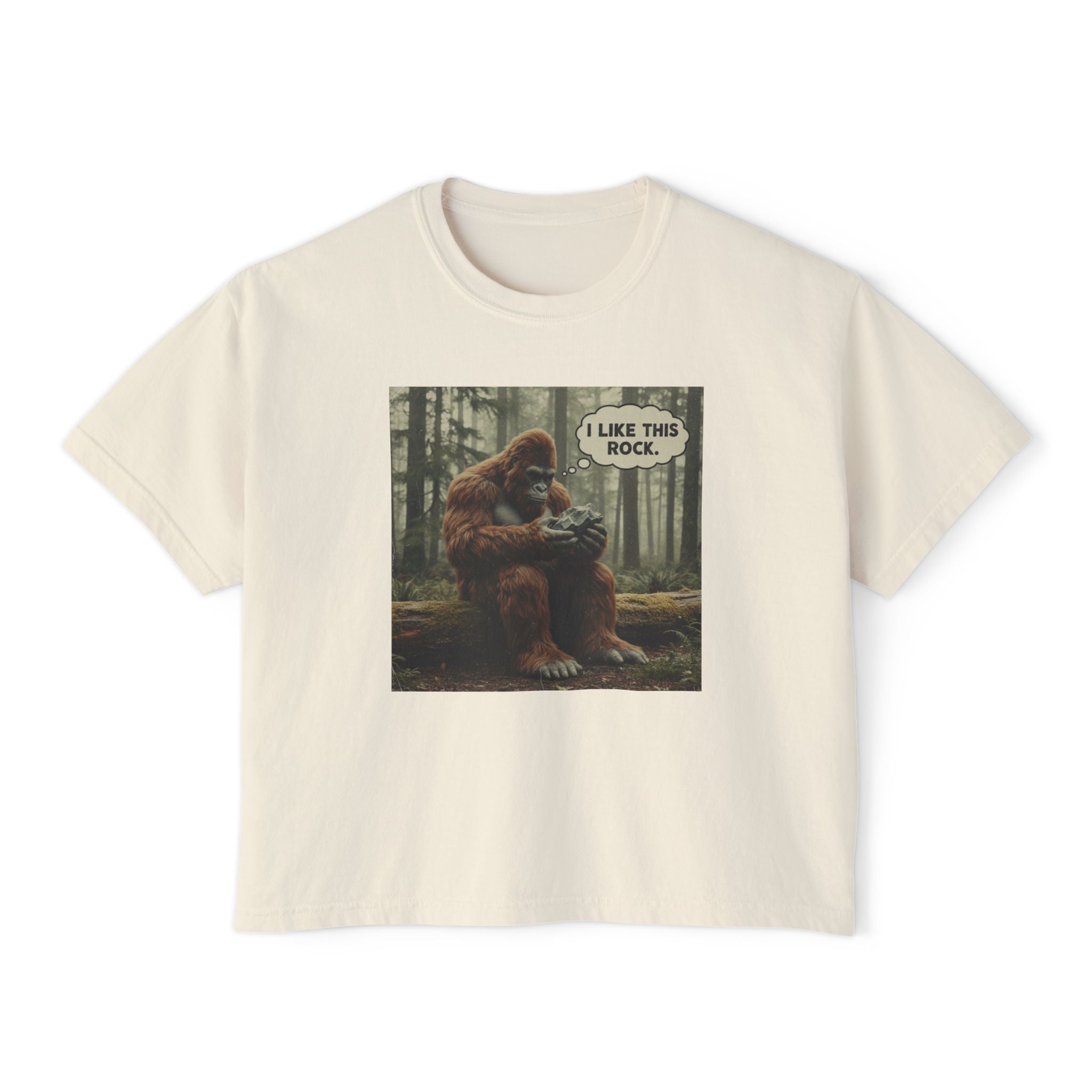 Boxy Tee: Bigfoot - I like this Rock