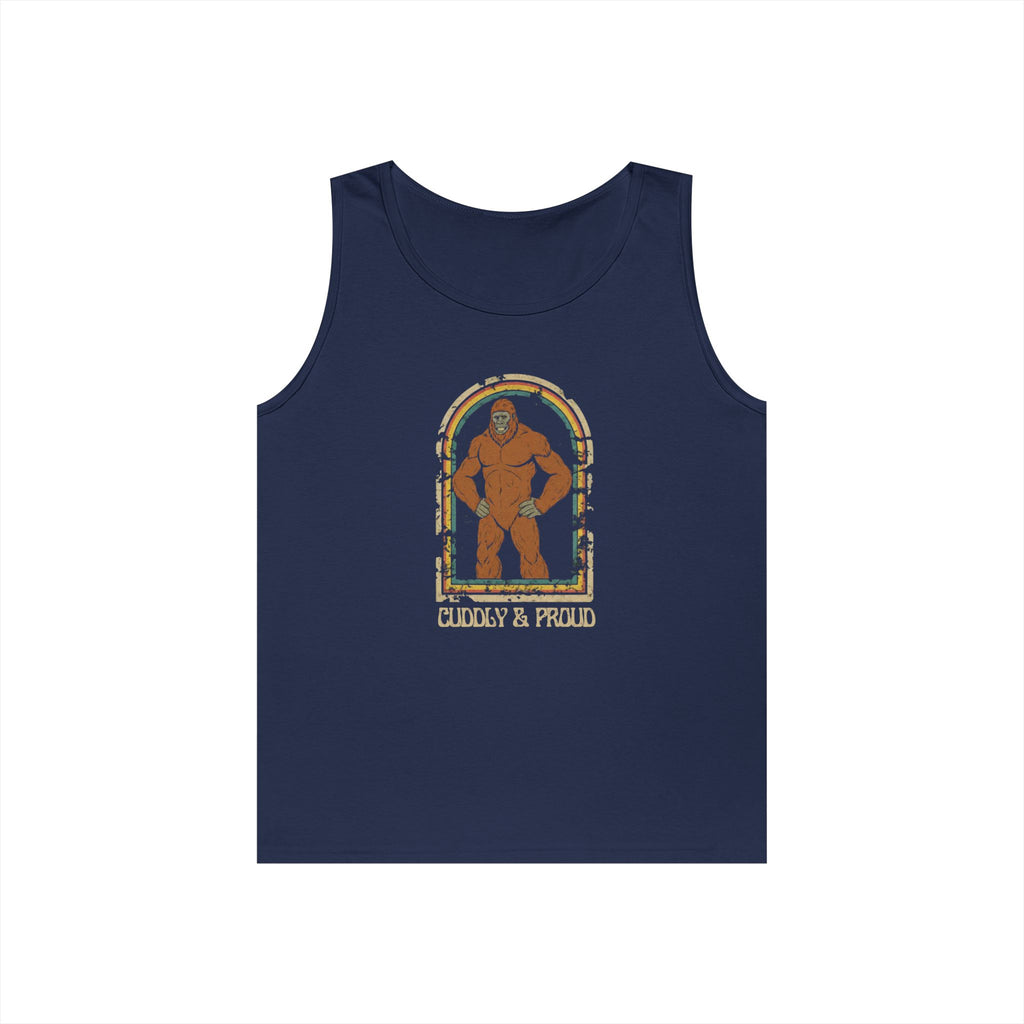 Tank Top Unisex: Bigfoot - Cuddly & Proud