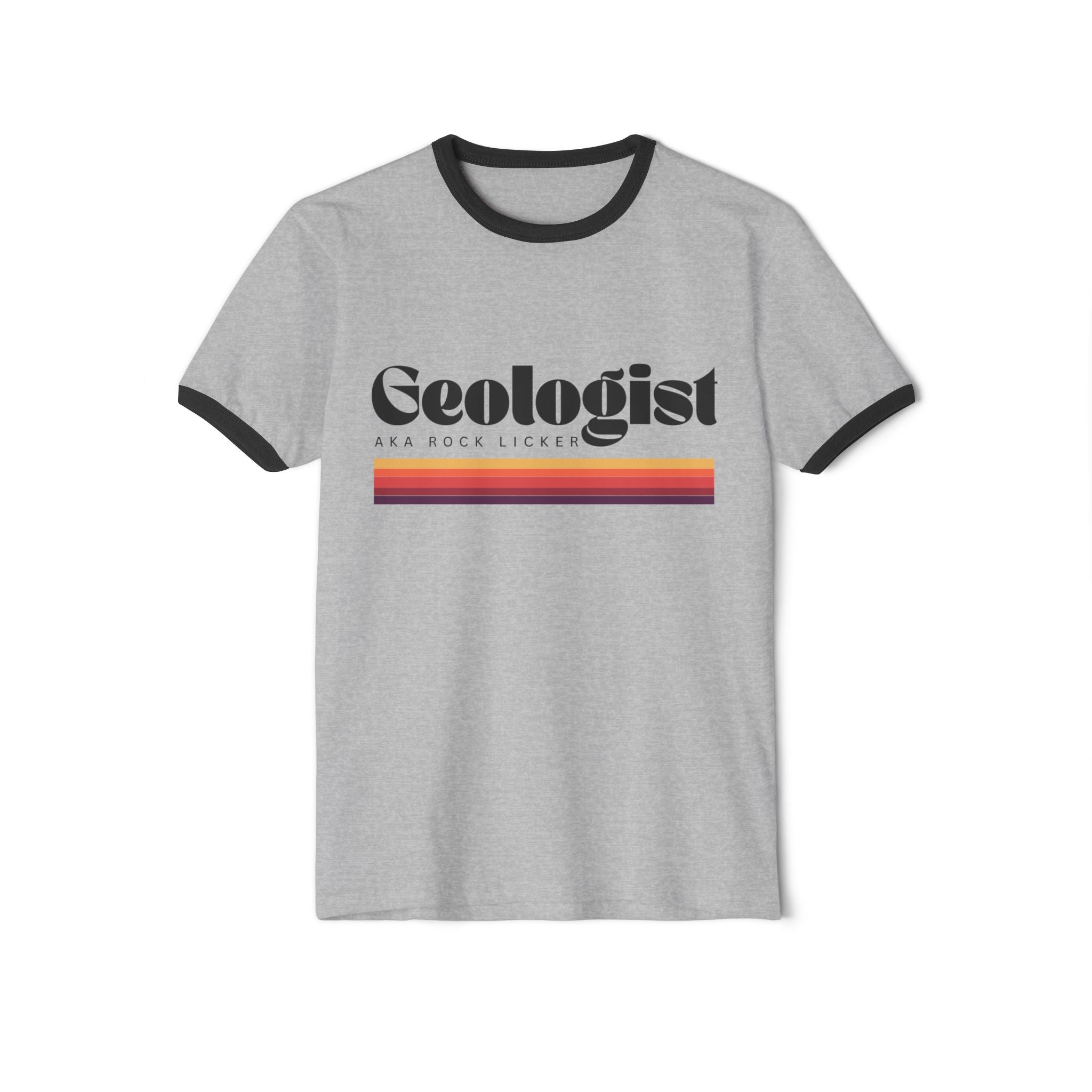 Natural/Black Funny Geology Ringer T-Shirt: Geologist AKA Rock Licker T-Shirt