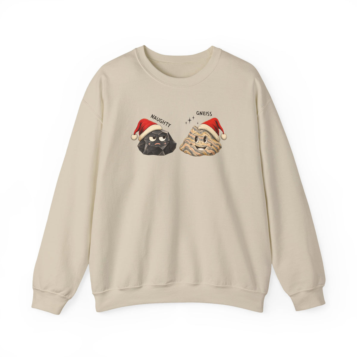 Geology Holiday Sweatshirt Crewneck: Naughty or Gneiss