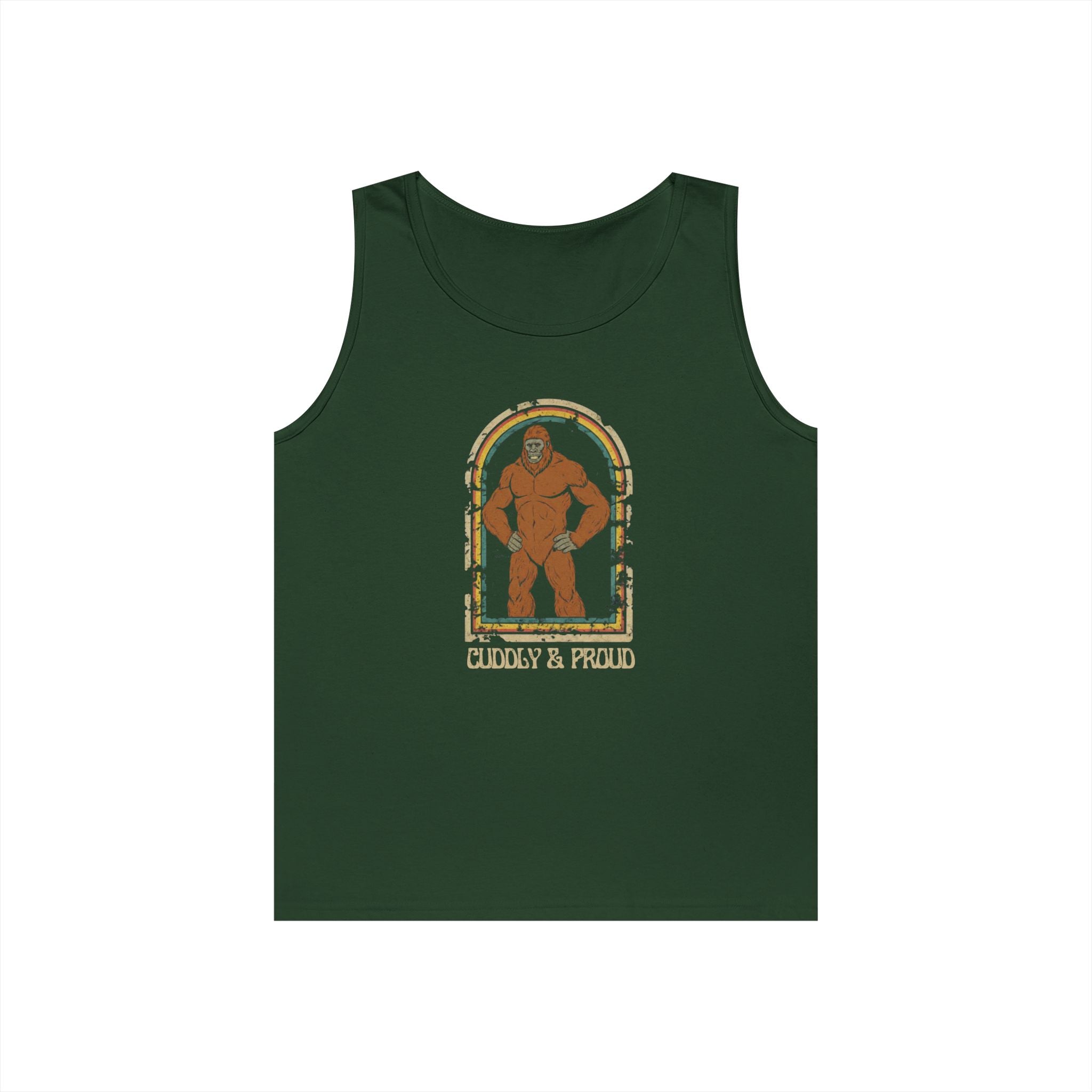 Tank Top Unisex: Bigfoot - Cuddly & Proud