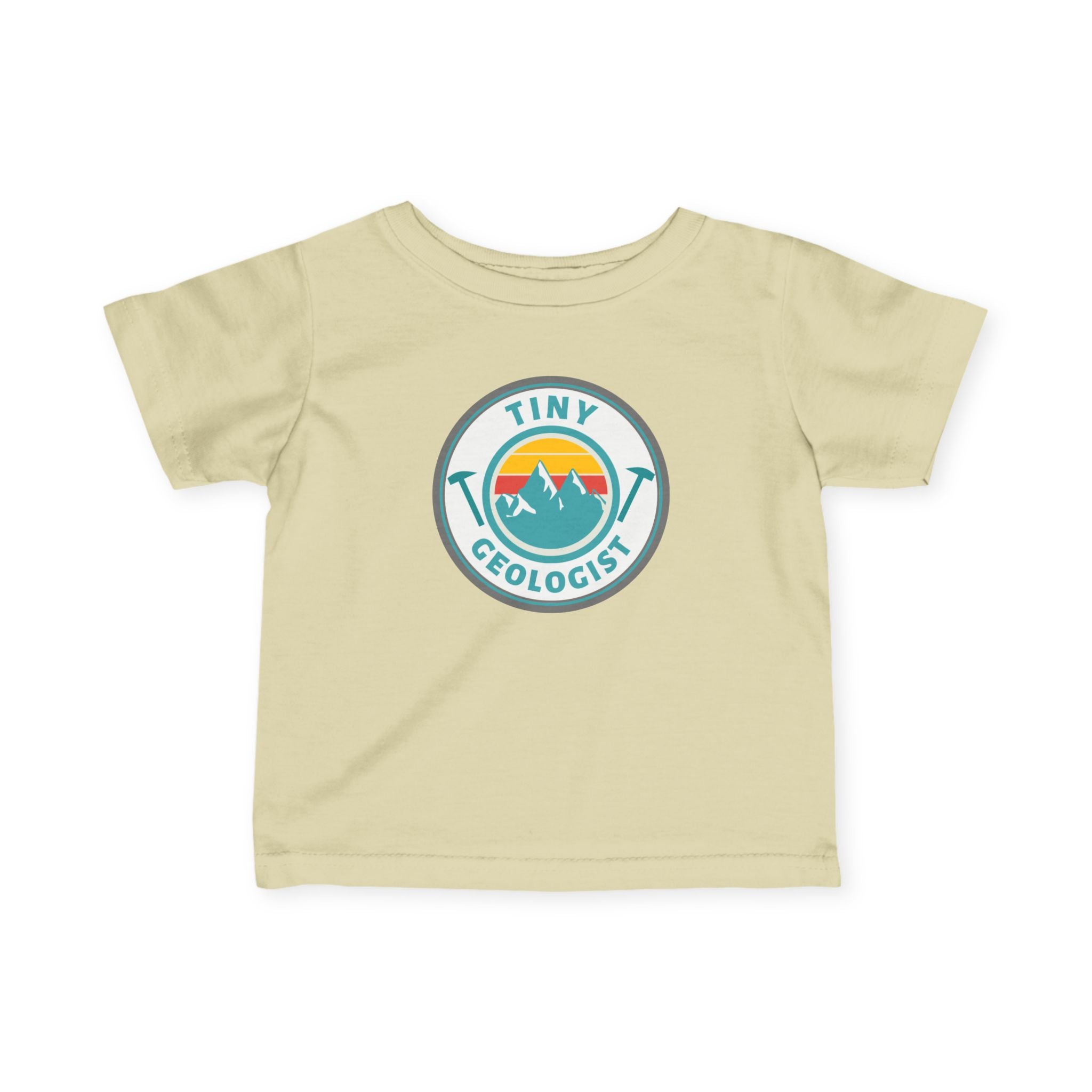 Granite Heather Youth Geology T-Shirt: Rock Licker Yellow Text