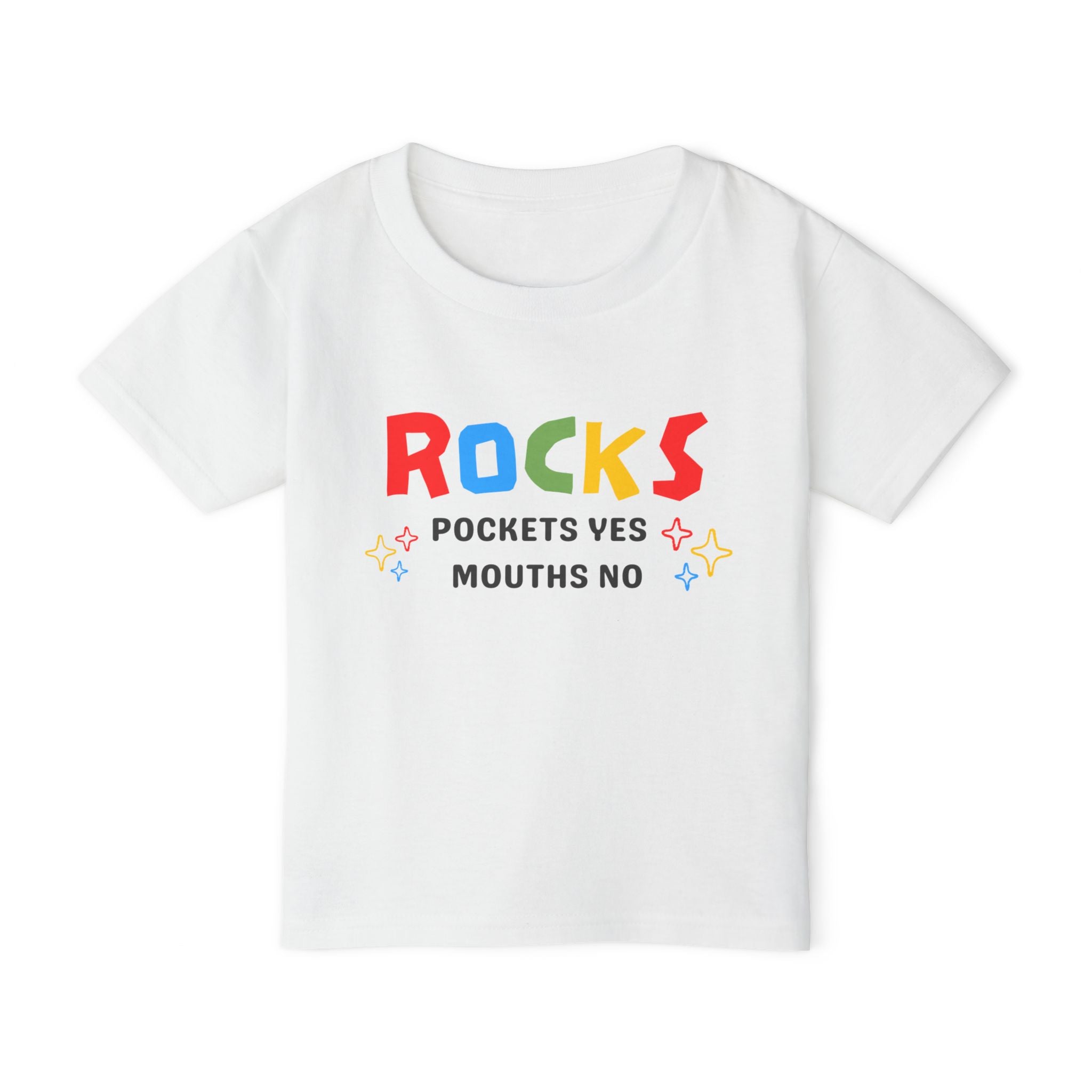 Light Blue Toddler Geology T-Shirt: Rocks - Pockets Yes, Mouths No