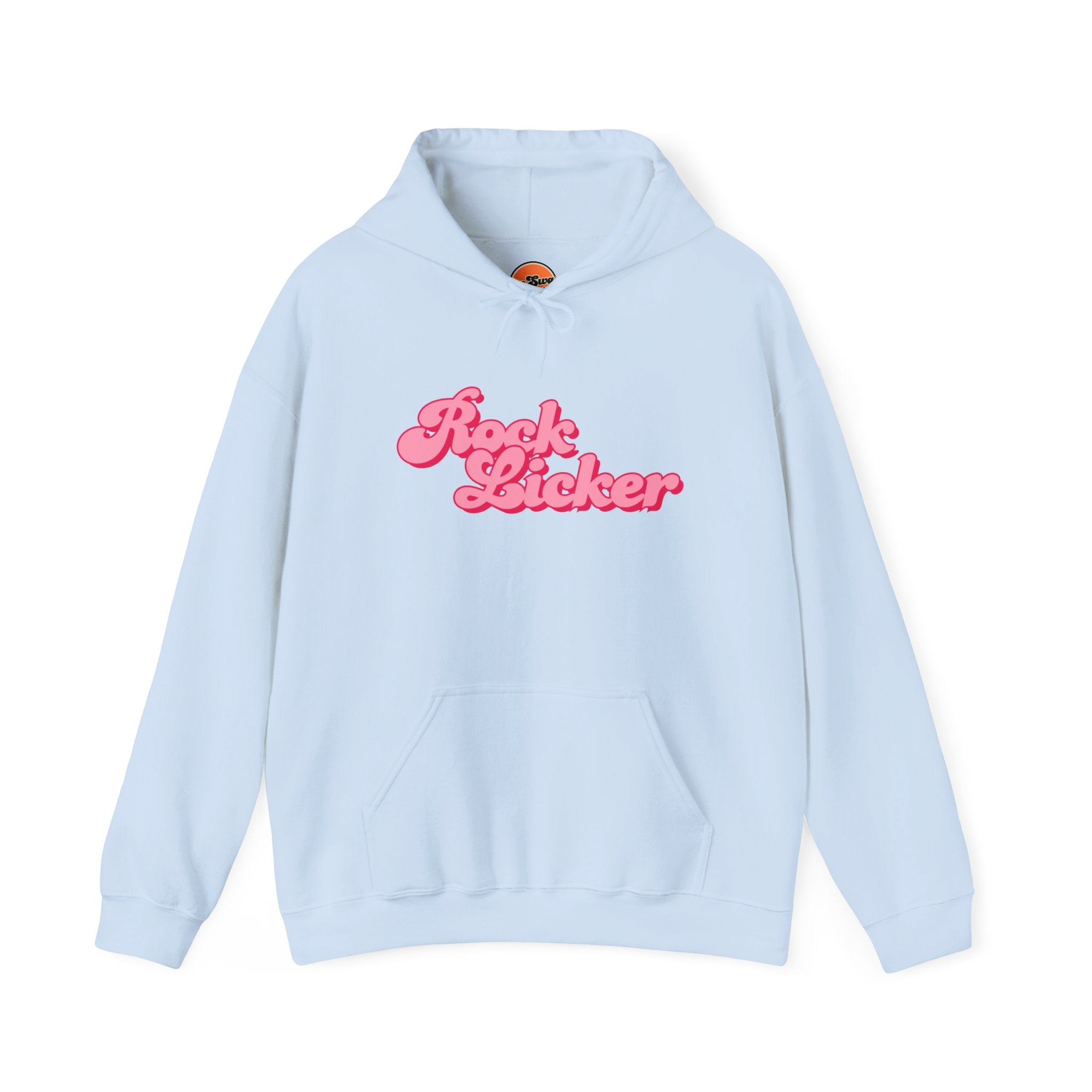Sweatshirt Hoodie: Rock Licker pink text