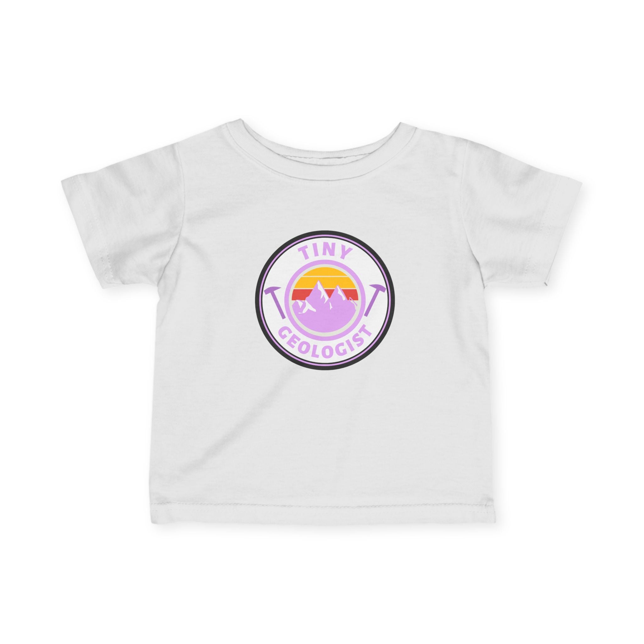 Pink Youth Geology T-Shirt: Rock Licker Blue Text