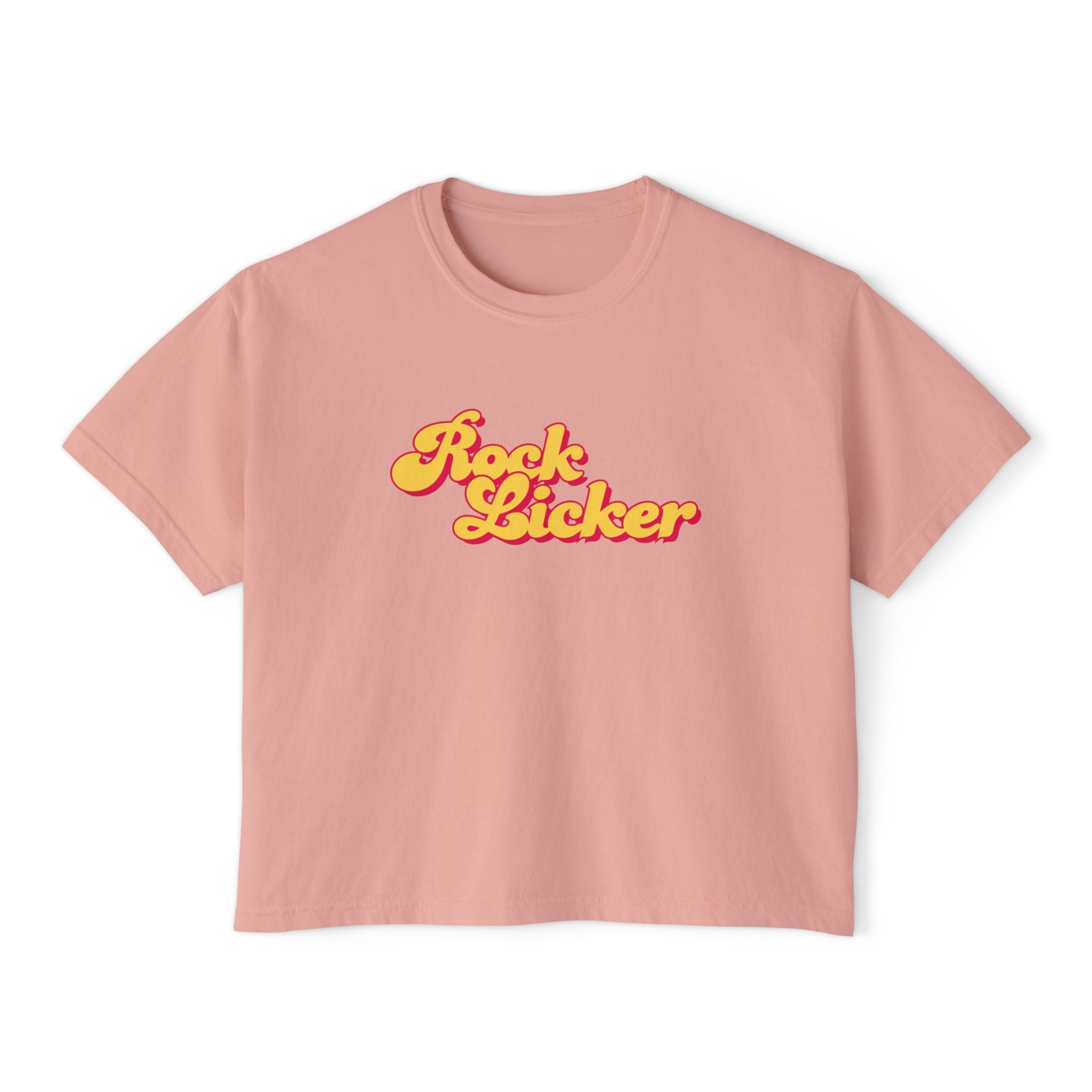 Orchid Women's Geology T-Shirt -  Rock Licker Yellow Text