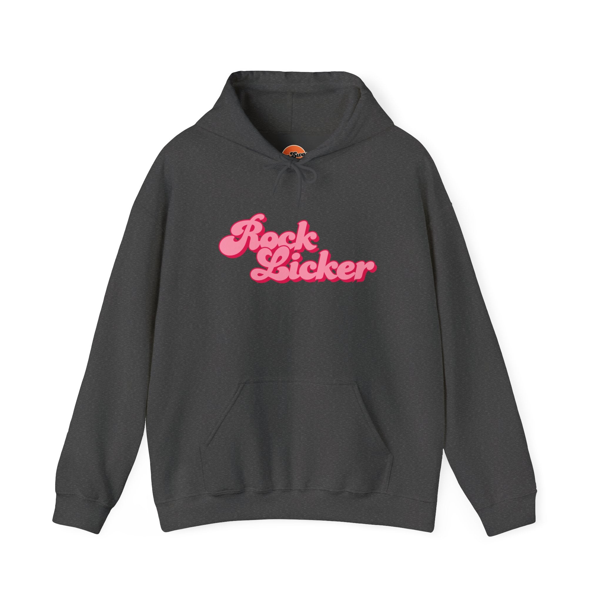 Sweatshirt Hoodie: Rock Licker pink text