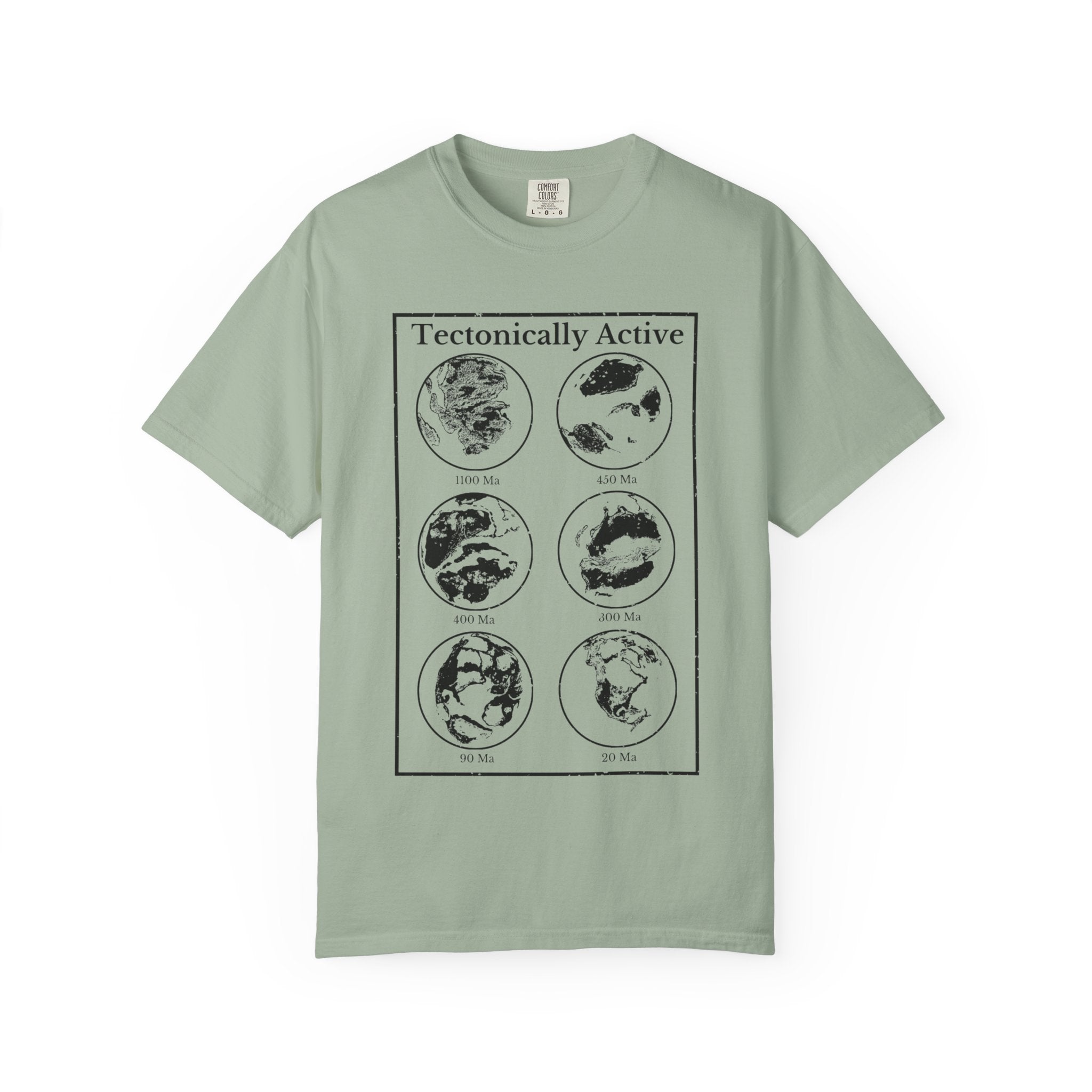 Berry Funny Geology T-Shirt: "Tectonically Active" Paleo Geography Diagrams