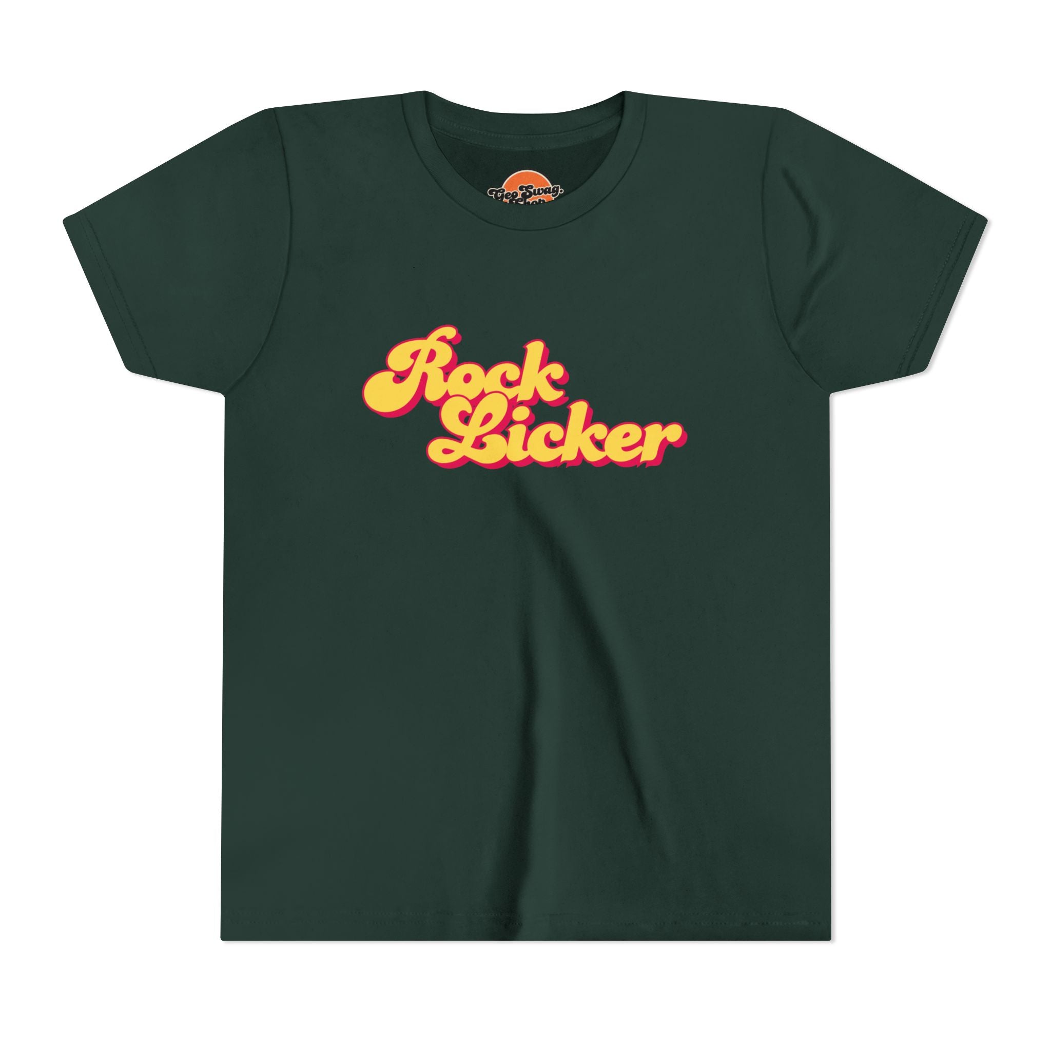 Youth Tee: Rock Licker Yellow Text