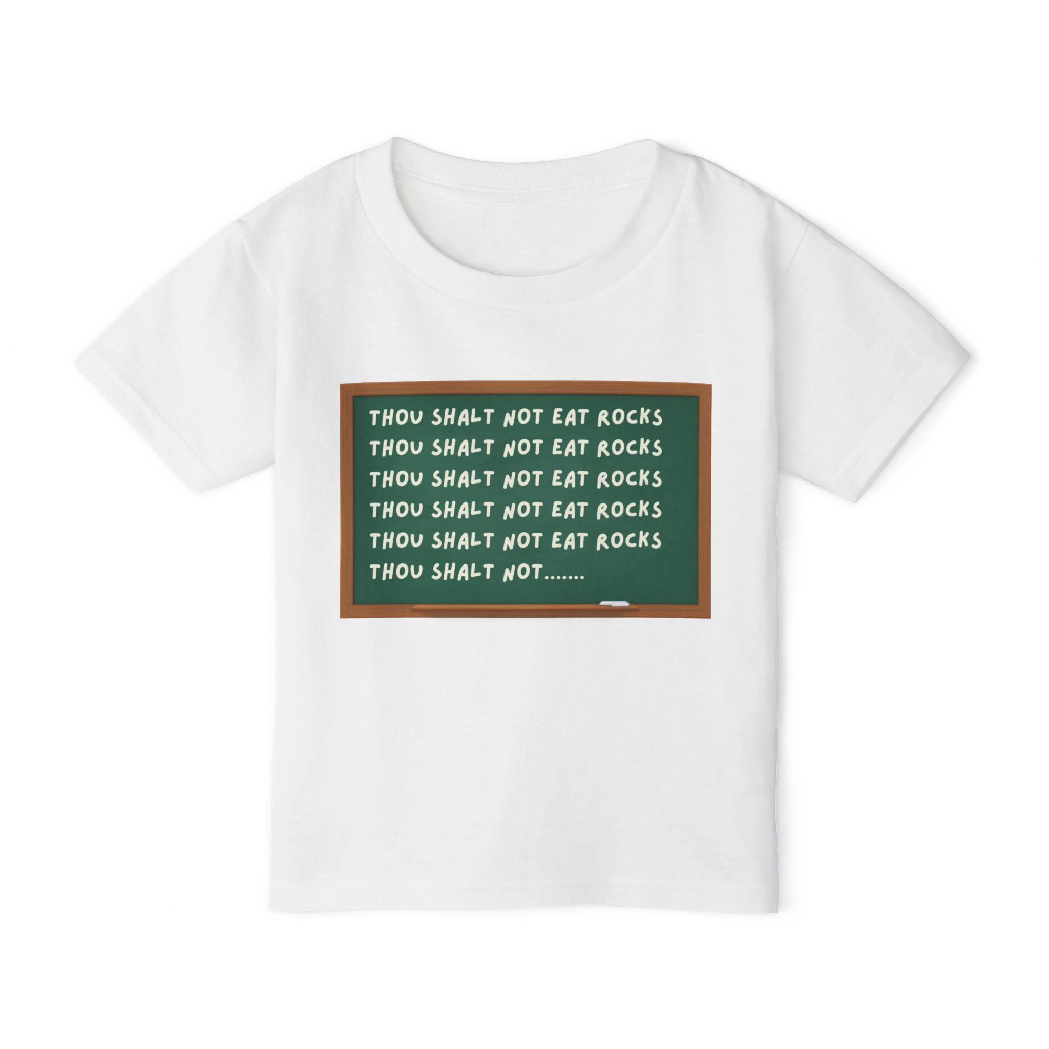 Toddler Tee: Thou Shalt Not Eat Rocks