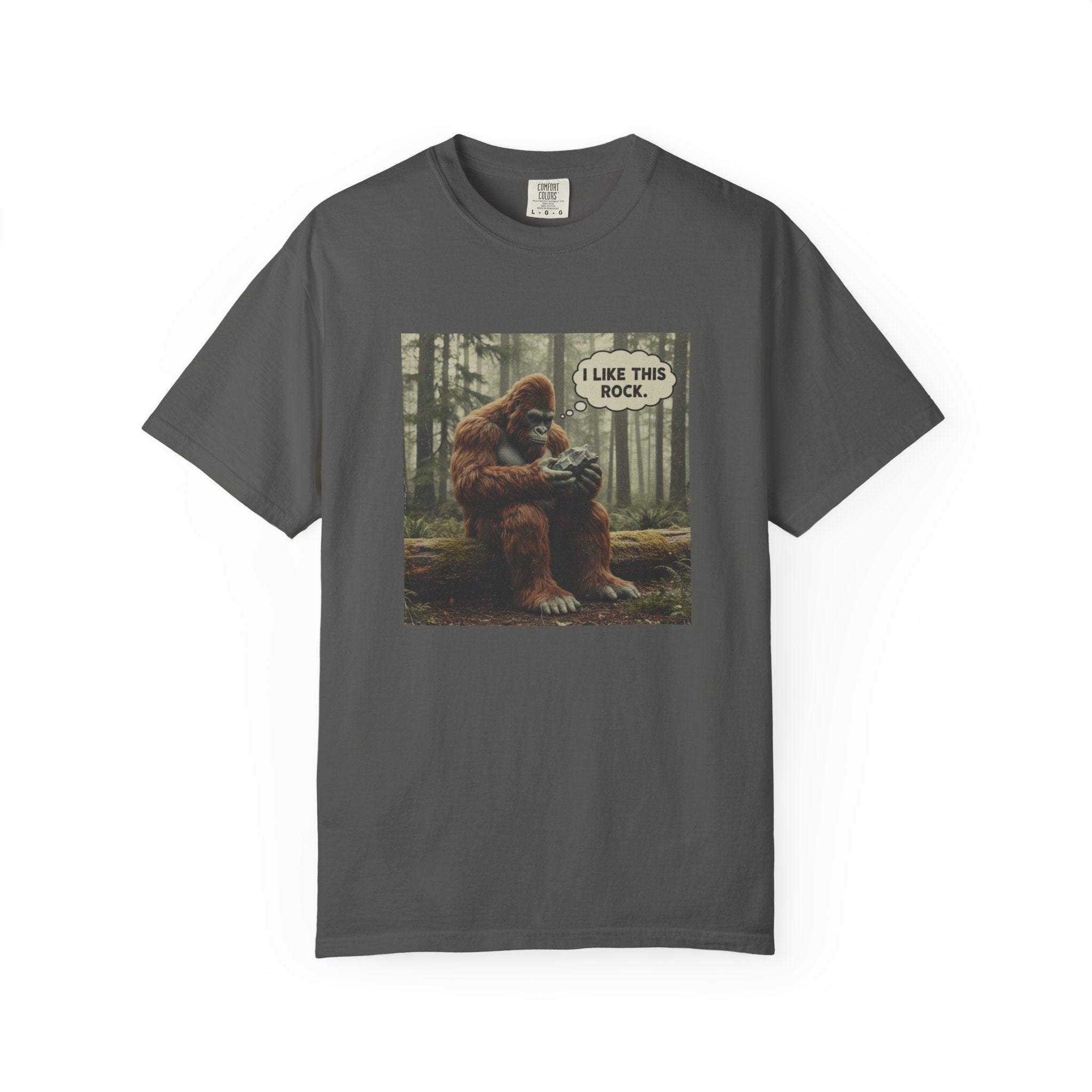 Blue Spruce Funny Graphic Tees: Bigfoot - I Like This Rock
