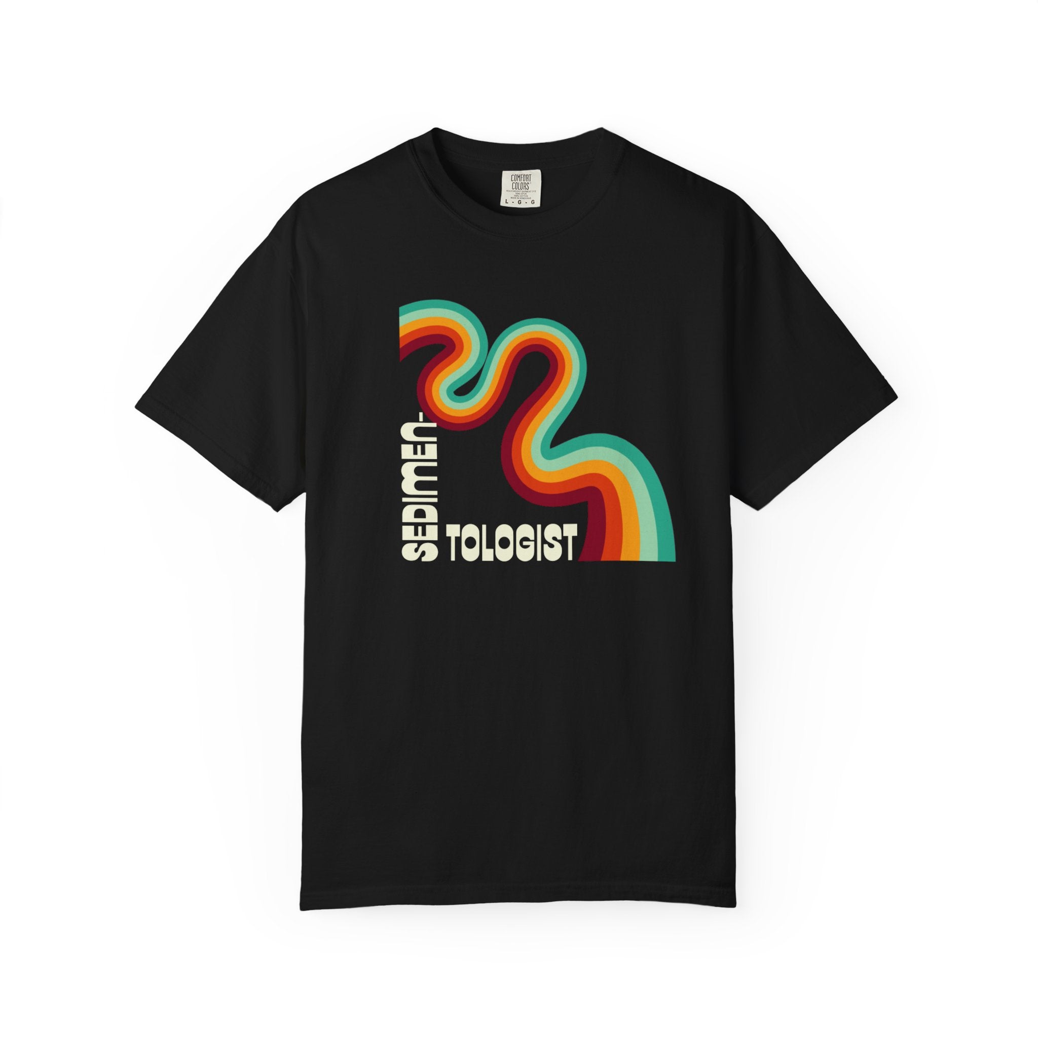 Black Funny Geology T-Shirt: Discipline - Sedimentologist