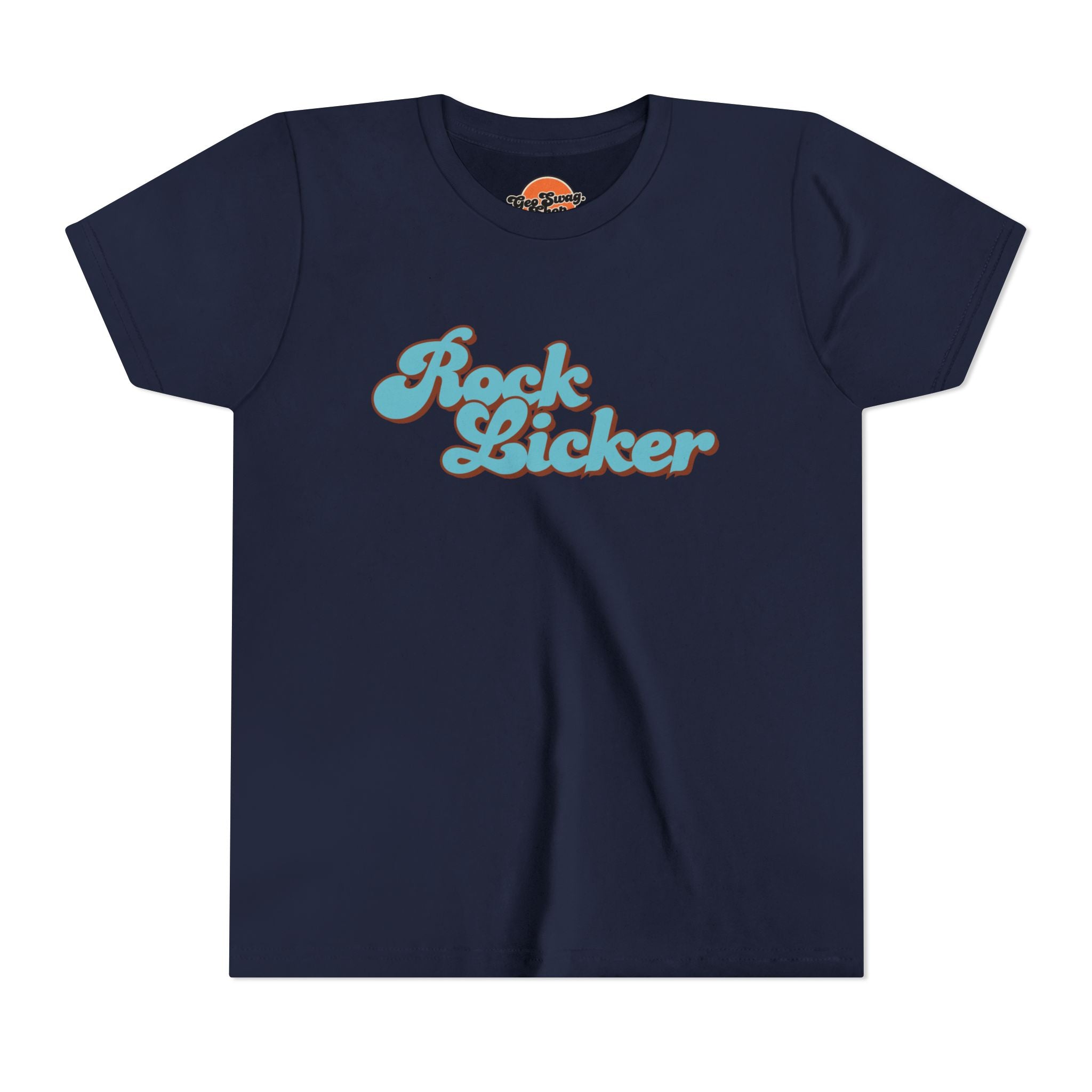 Youth Tee: Rock Licker Blue Text