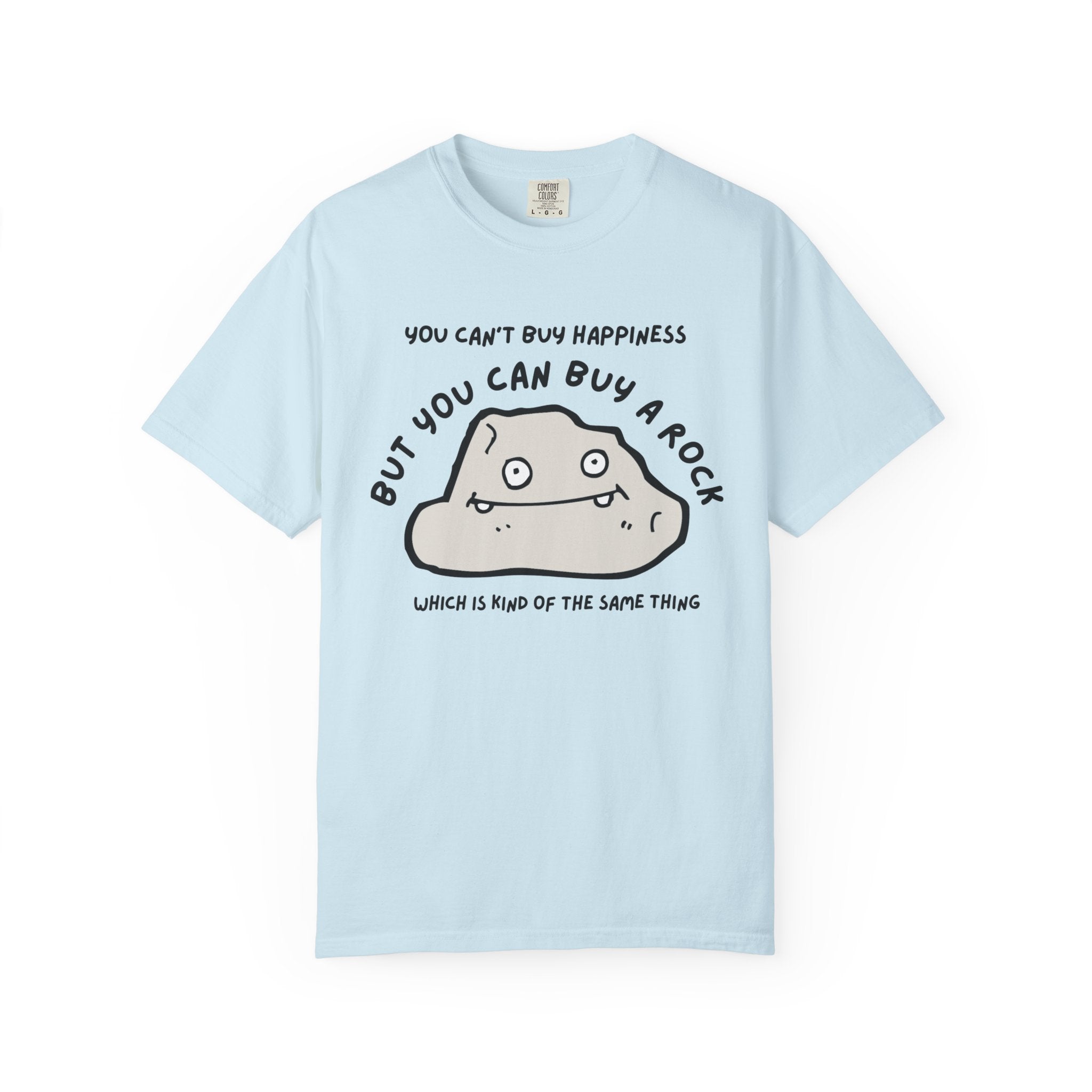 White Funny Geology T-Shirt: But You Can Buy a Rock