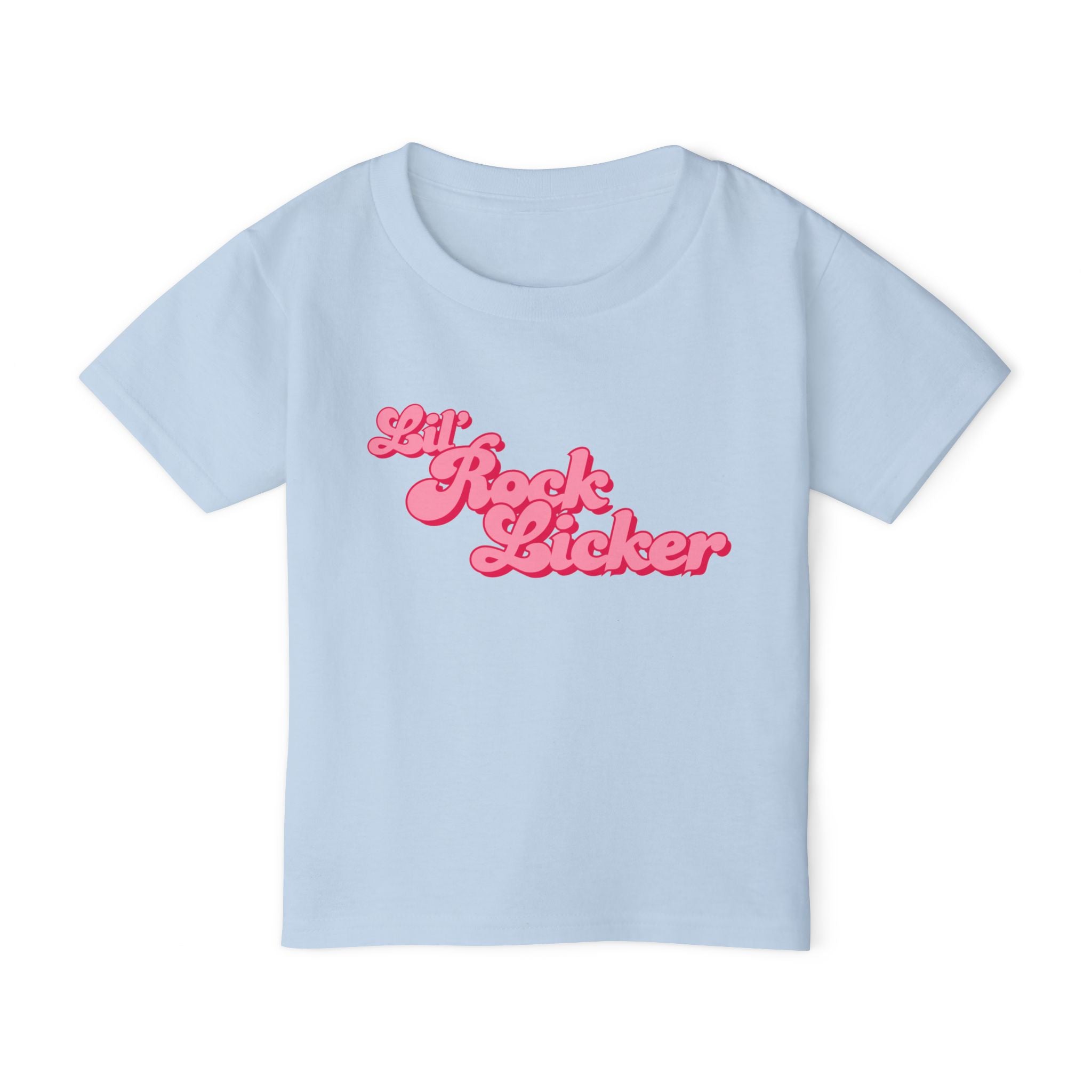 Toddler Tee: Lil Rock Licker Pink Text