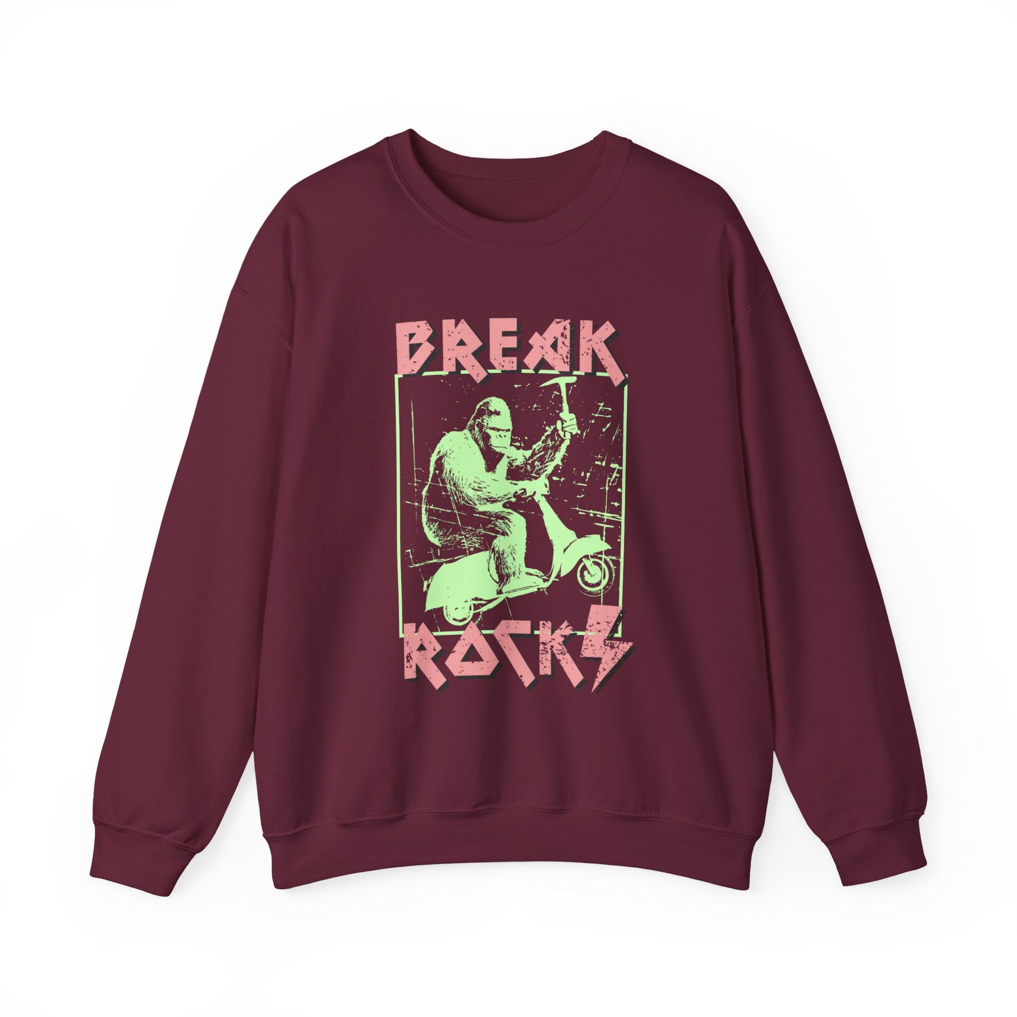 Sweatshirt Crewneck: Bigfoot - Break Rocks