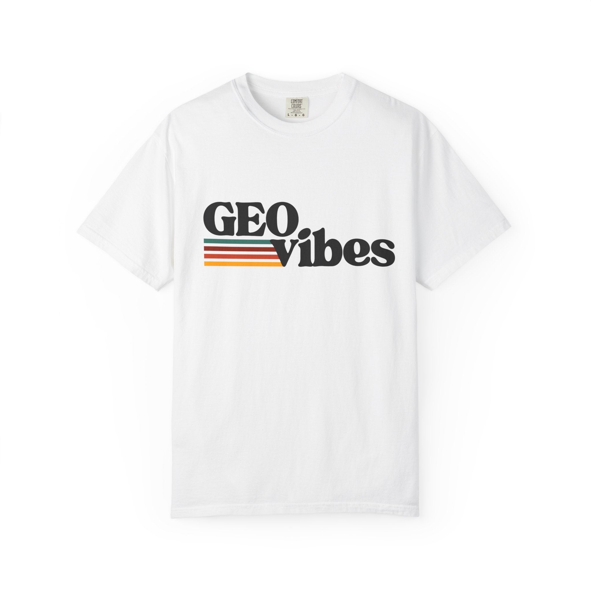 White Funny Geology T-Shirt: Geo Vibes