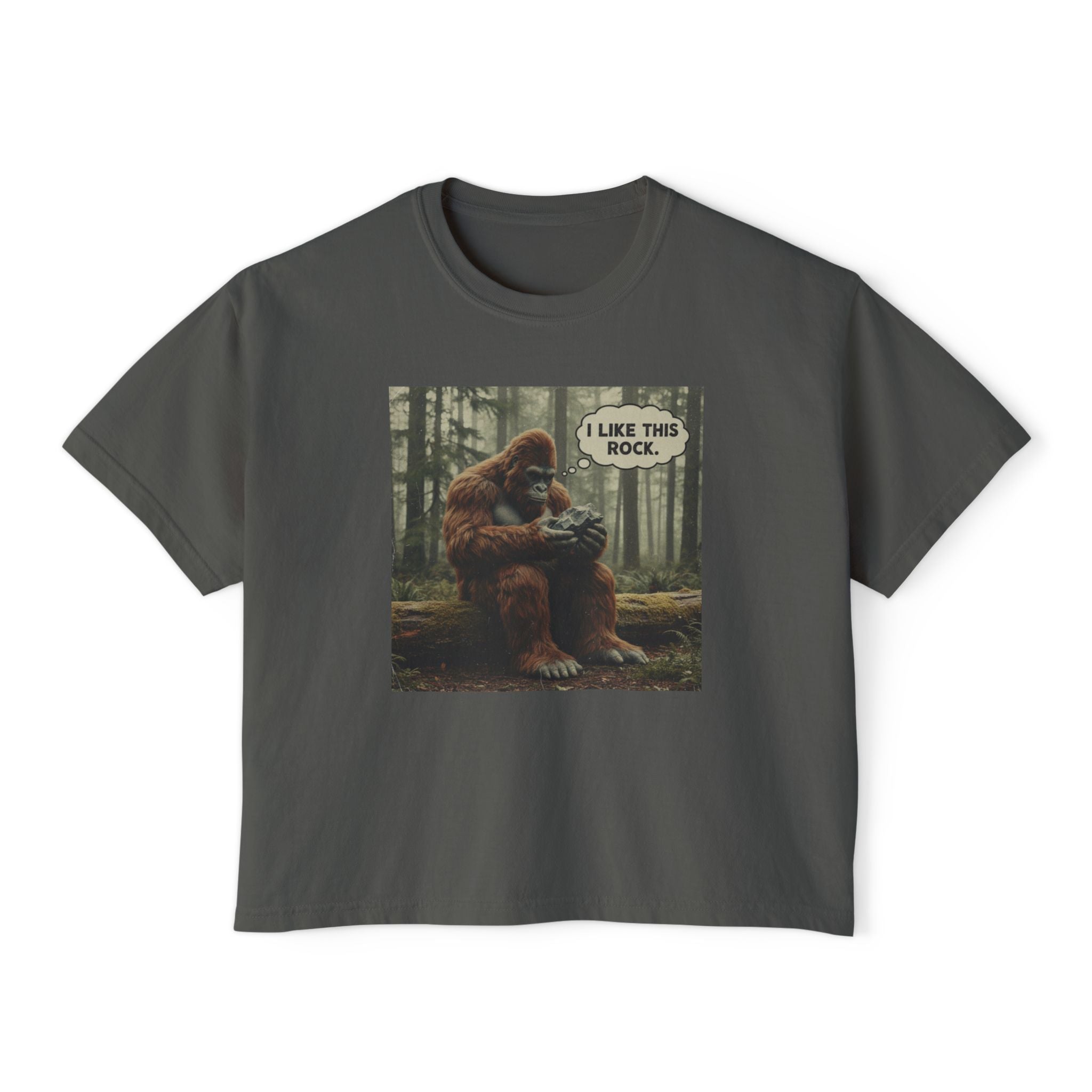 Boxy Tee: Bigfoot - I like this Rock
