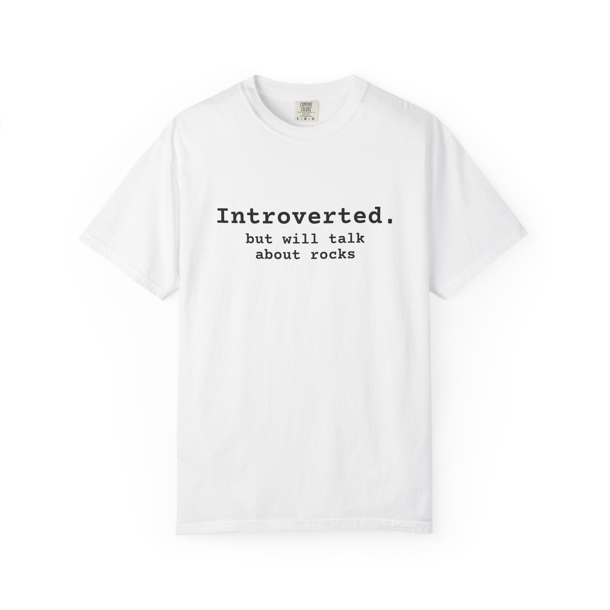 Seafoam Funny Geology T-Shirt: Introverted but Will Talk About Rocks