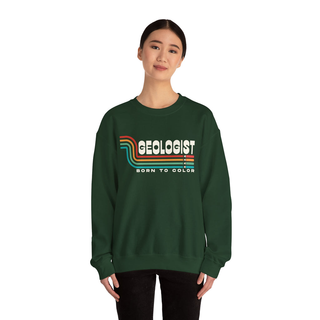 Sweatshirt Crewneck: Geologist - Born to Color