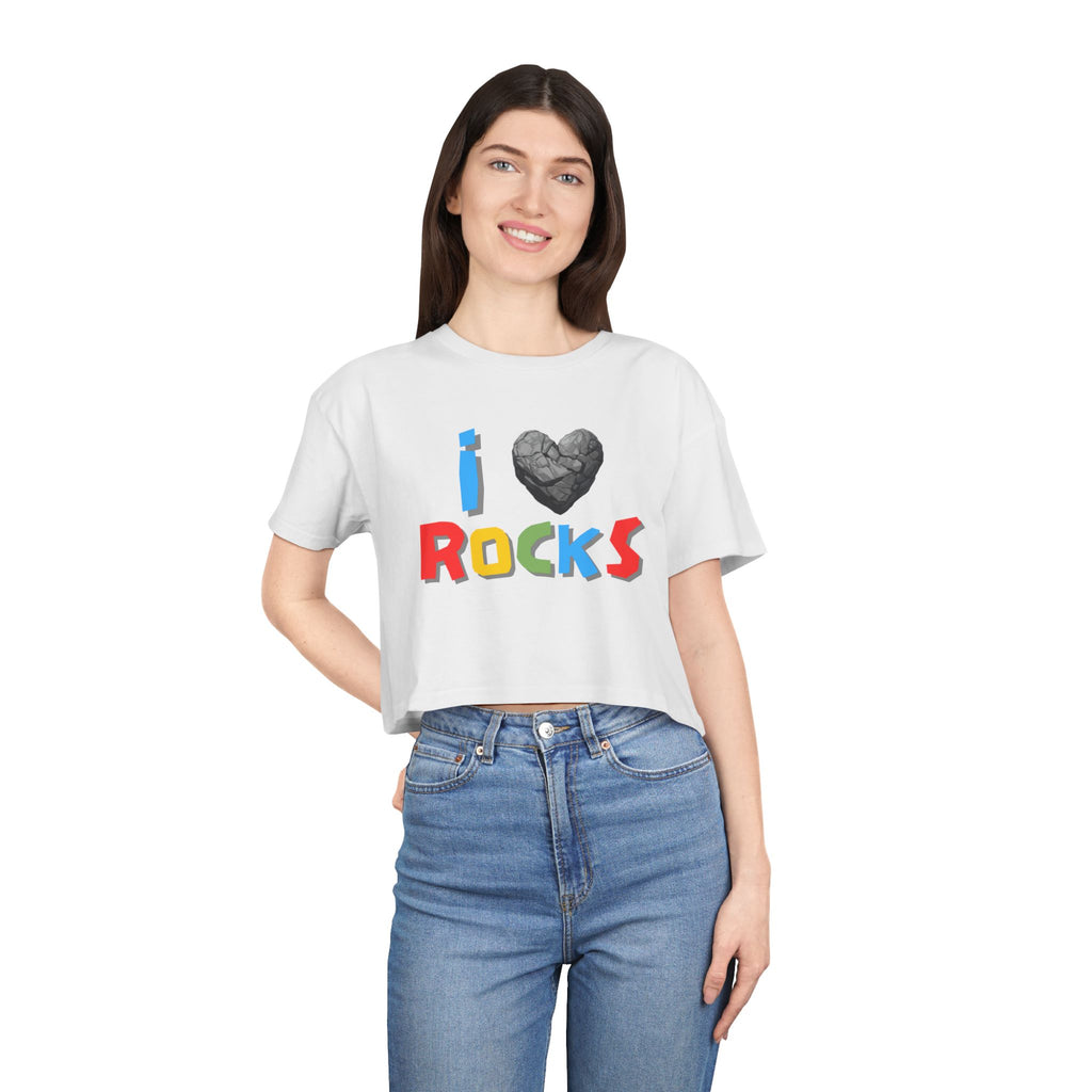 Pale Pink Women's Geology T-Shirt -  I Love Rocks