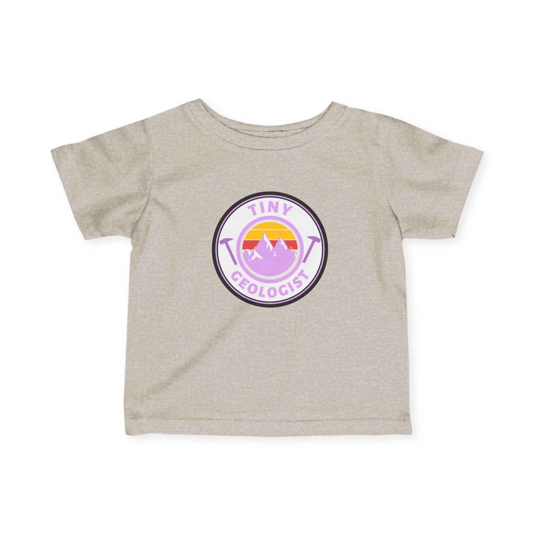 White Youth Geology T-Shirt: Rock Licker Blue Text