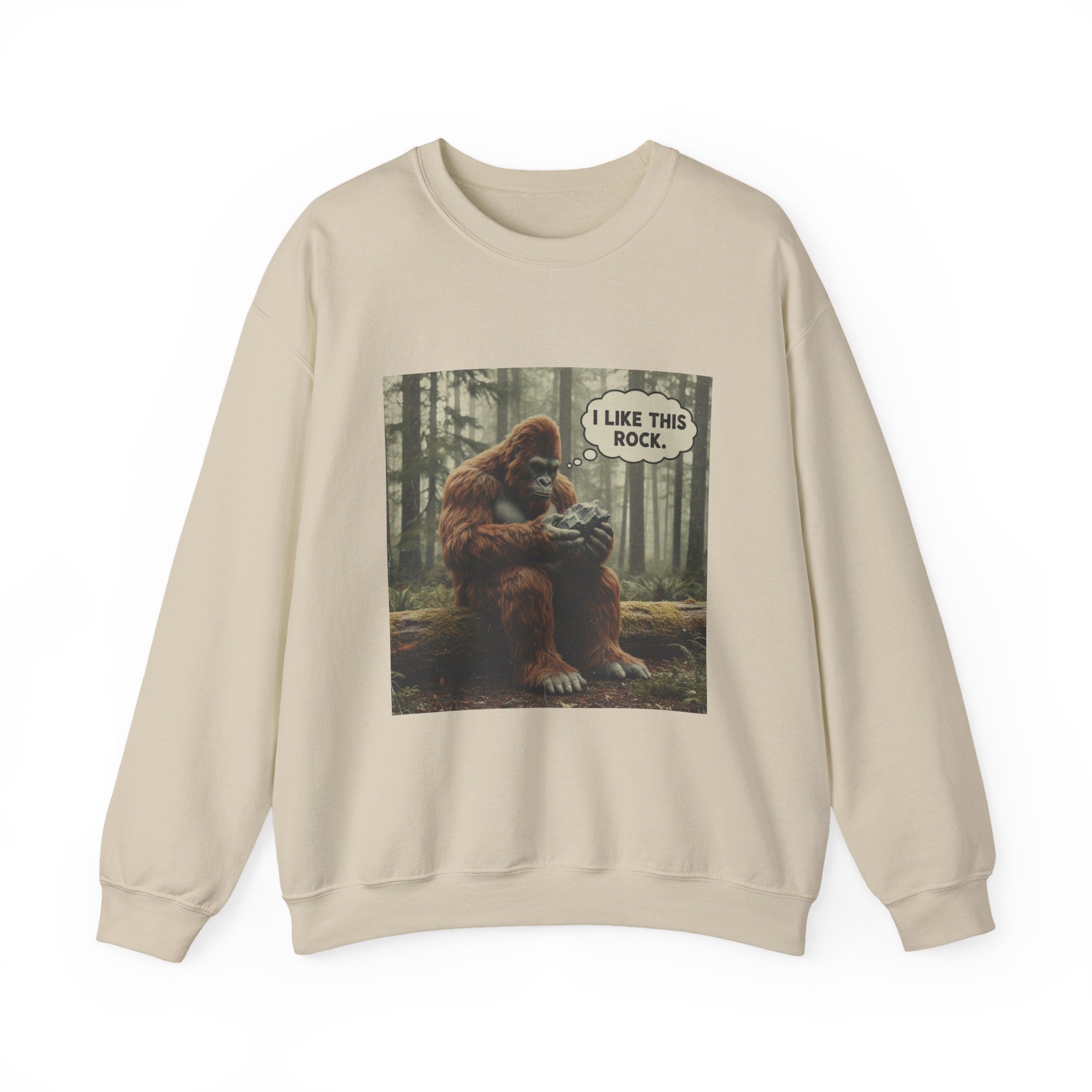 Sweatshirt Crewneck: Bigfoot - I Like This Rock