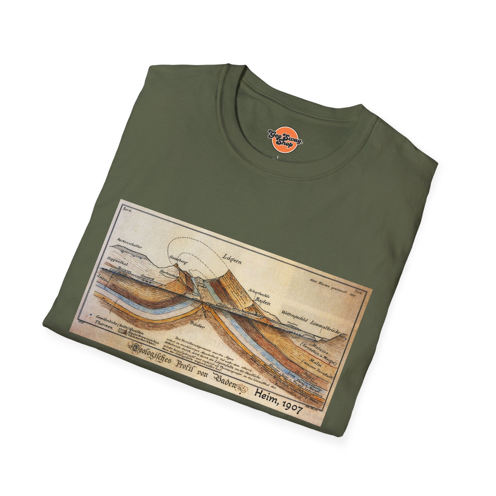 Graphic Tee: Historic Collections - Albert Heim Geology Cross Section 1907