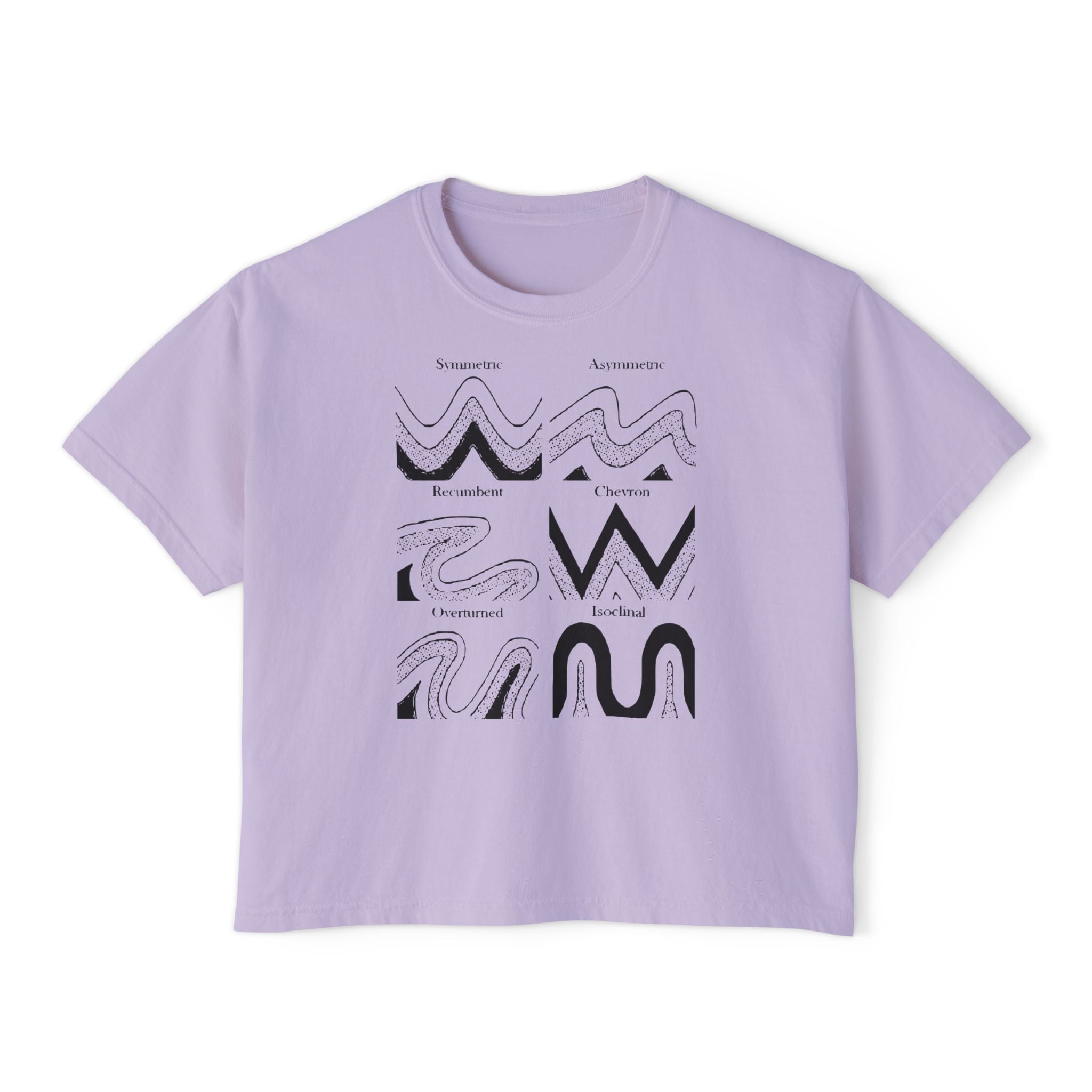 White Women's Geology T-Shirt -  Fold Types