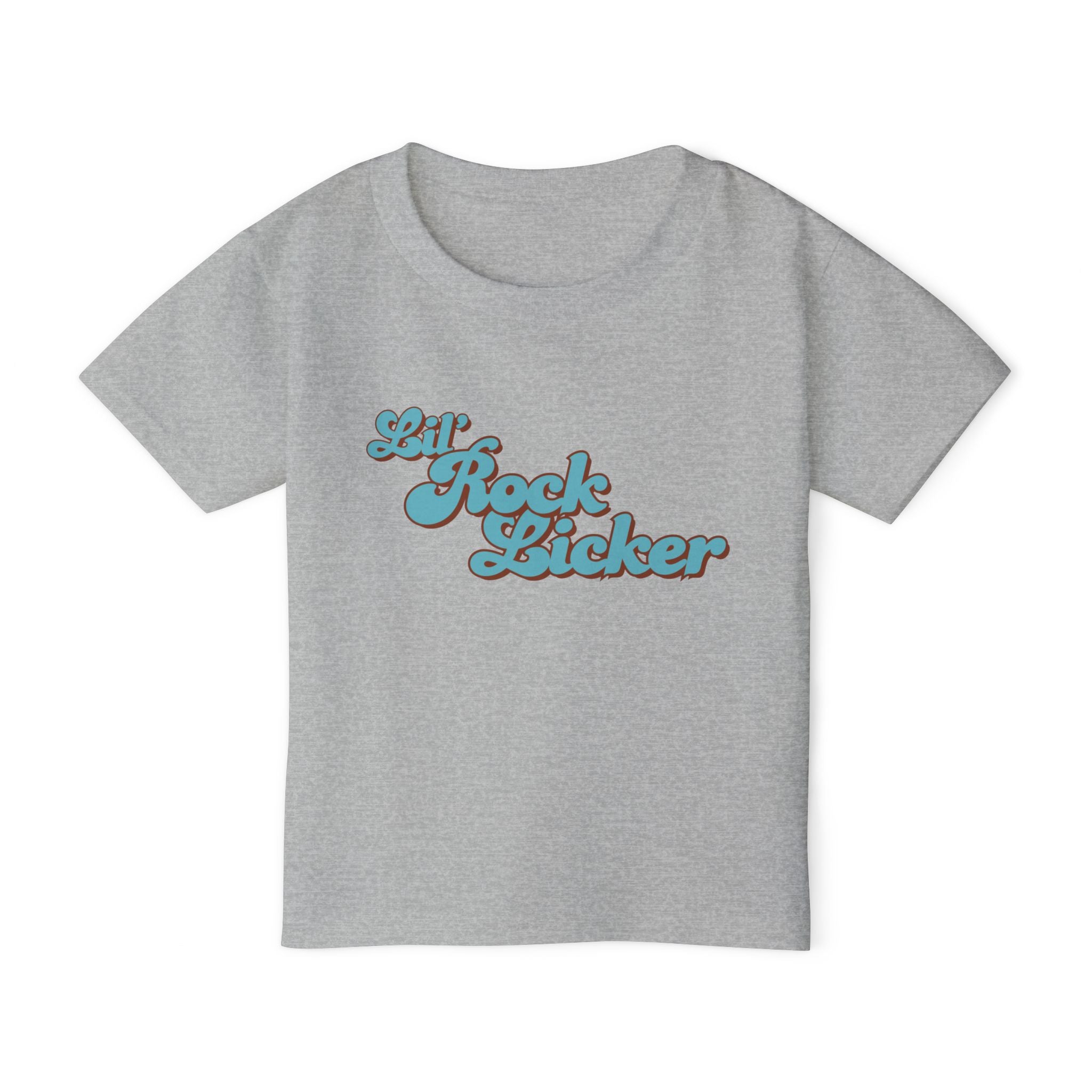 Toddler Tee: Lil Rock Licker Blue Text