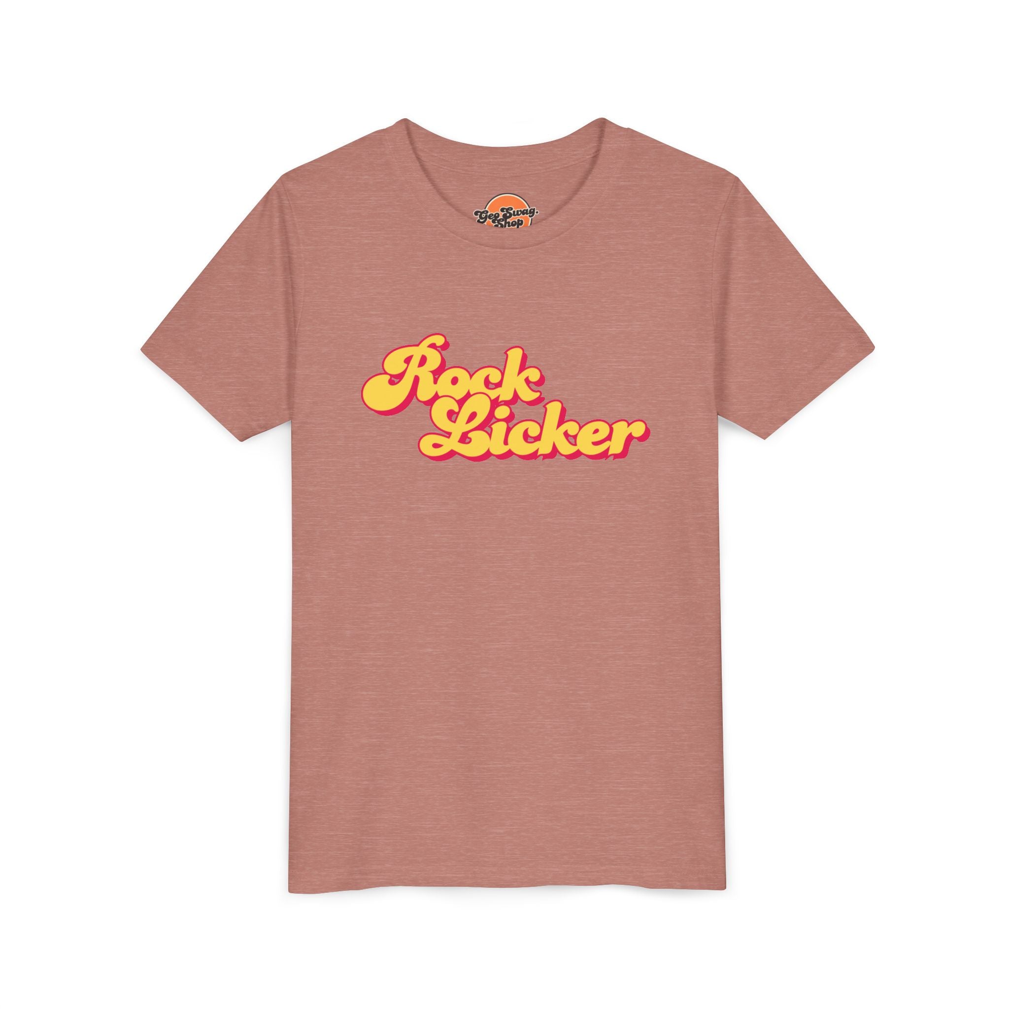 Maroon Toddler Geology T-Shirt: Lil Rock Licker Multicolored Text