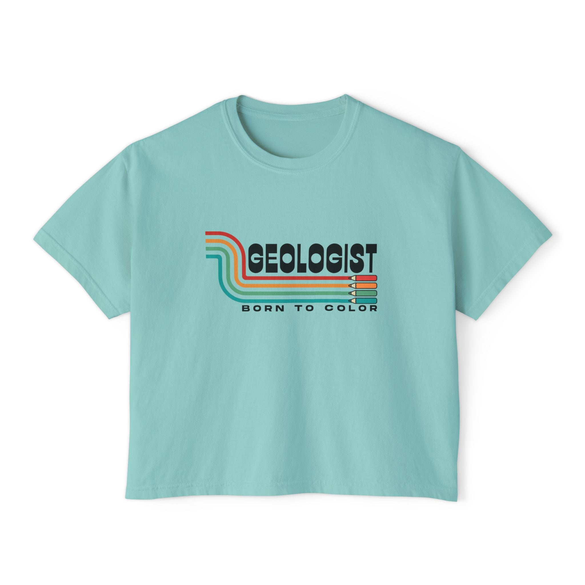 Boxy Tee: Geologist 'Born to Color'