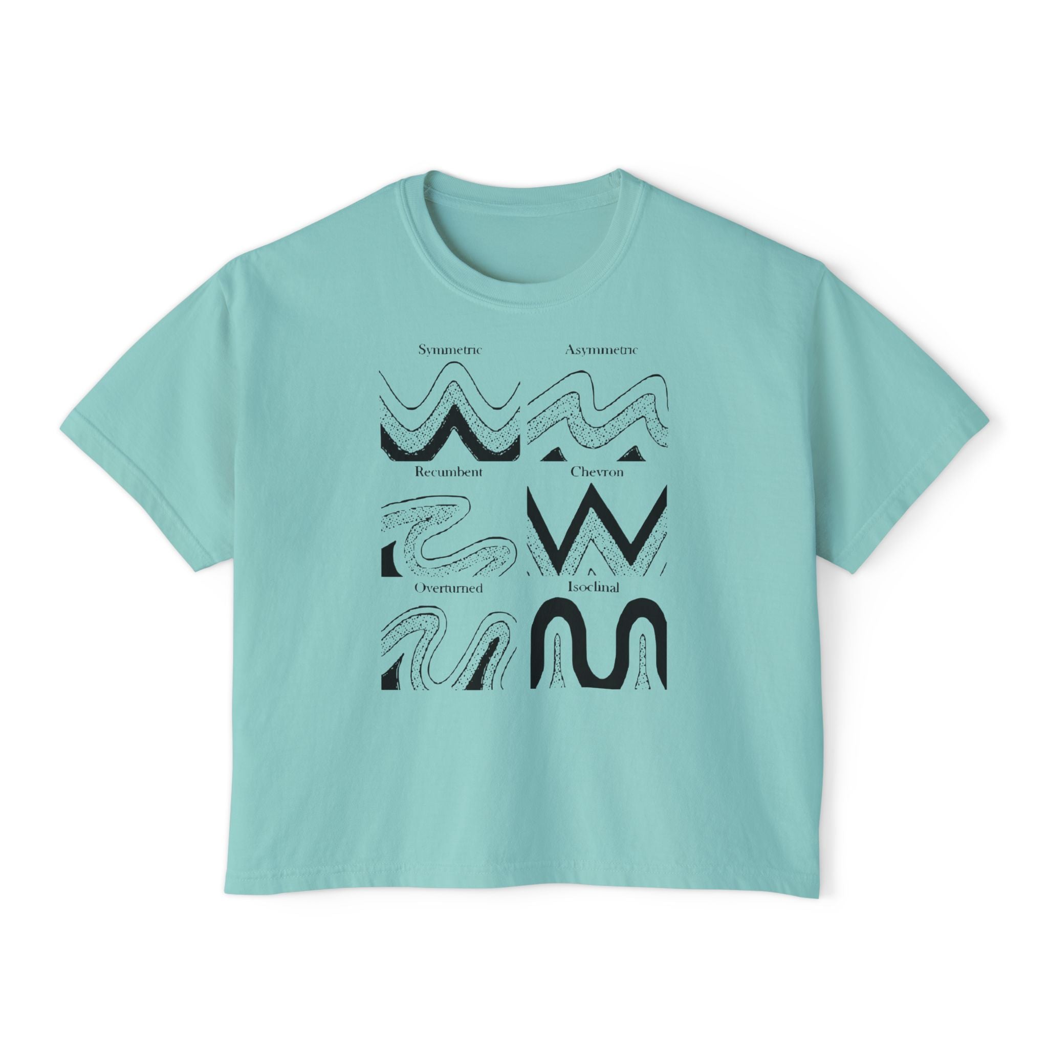 Peachy Women's Geology T-Shirt -  Fold Types