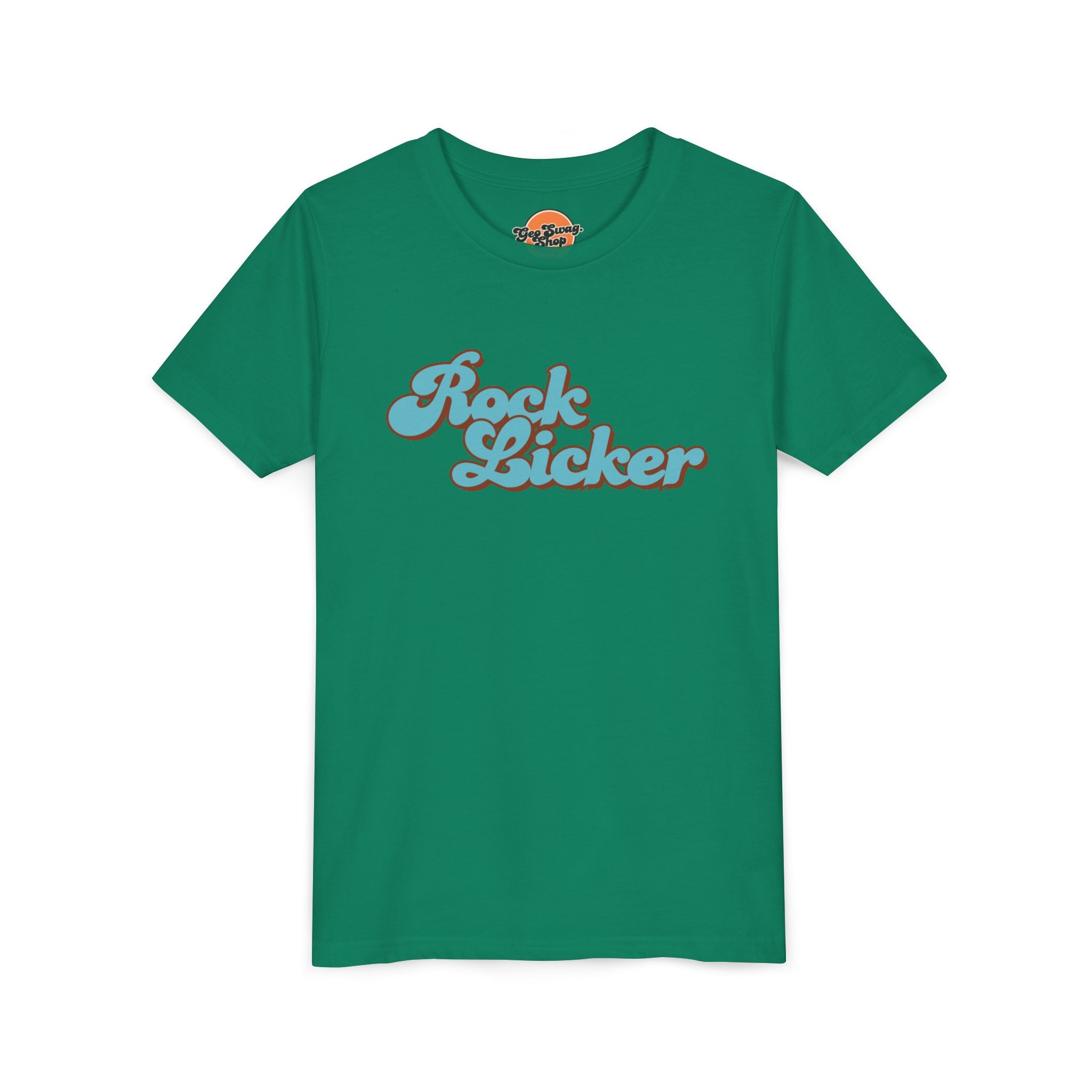 Youth Tee: Rock Licker Blue Text