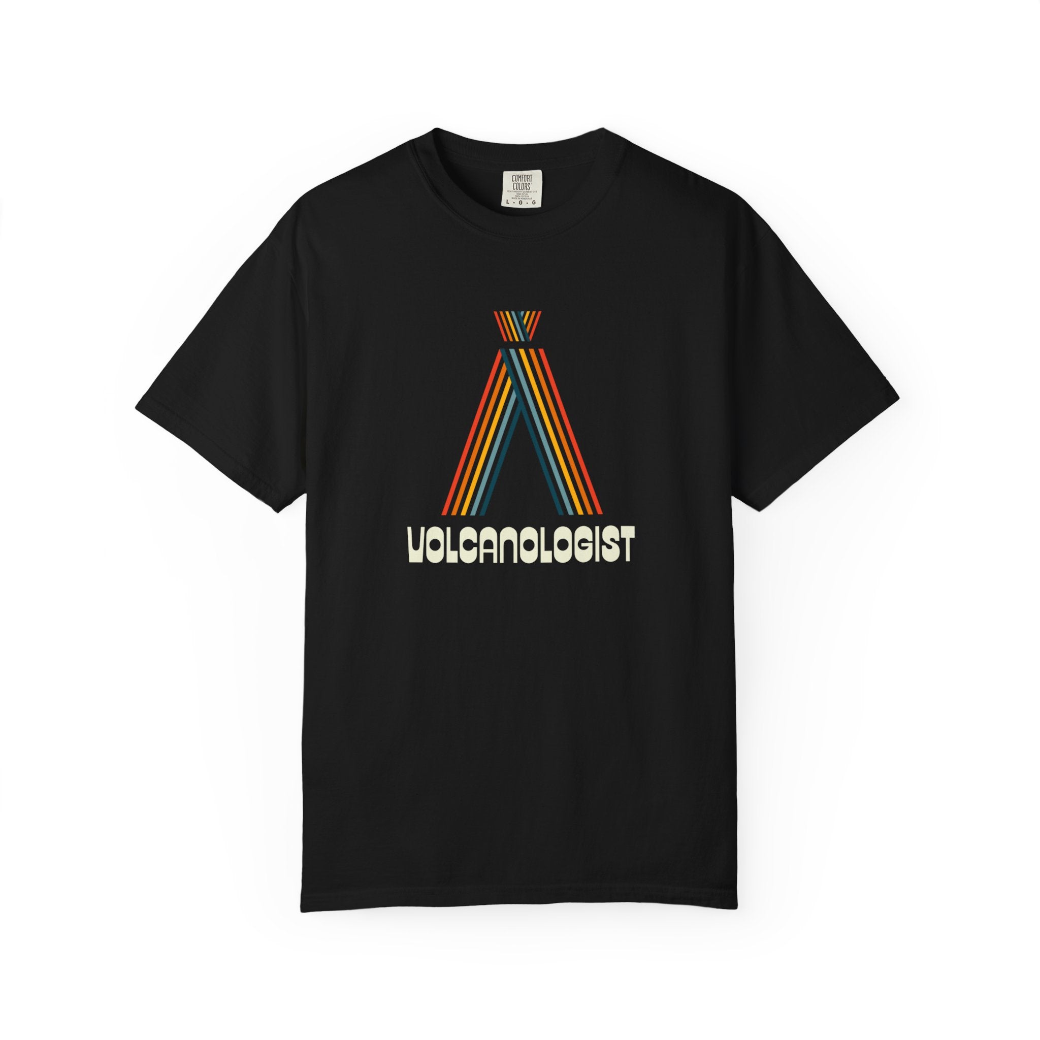 Black Funny Geology T-Shirt: Discipline - Volcanologist