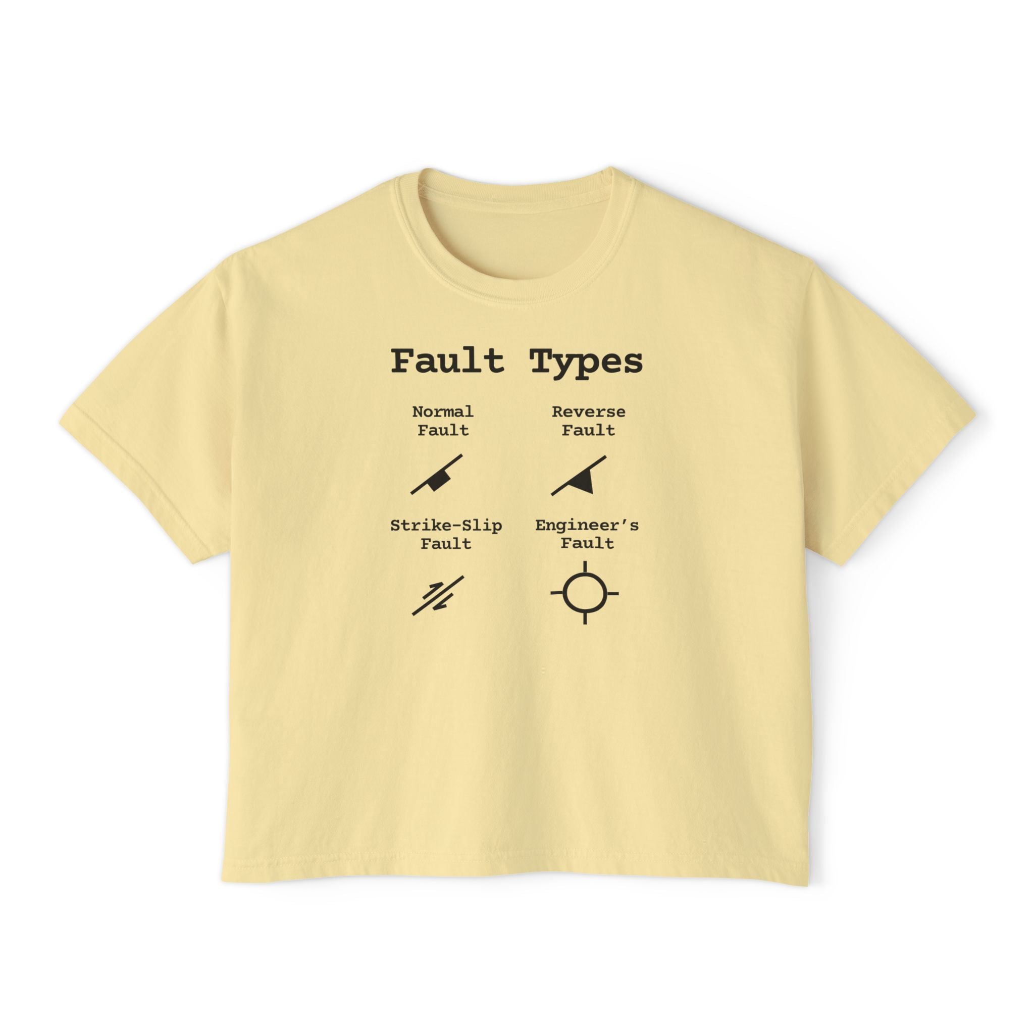 Peachy Women's Geology T-Shirt -  Fault Types