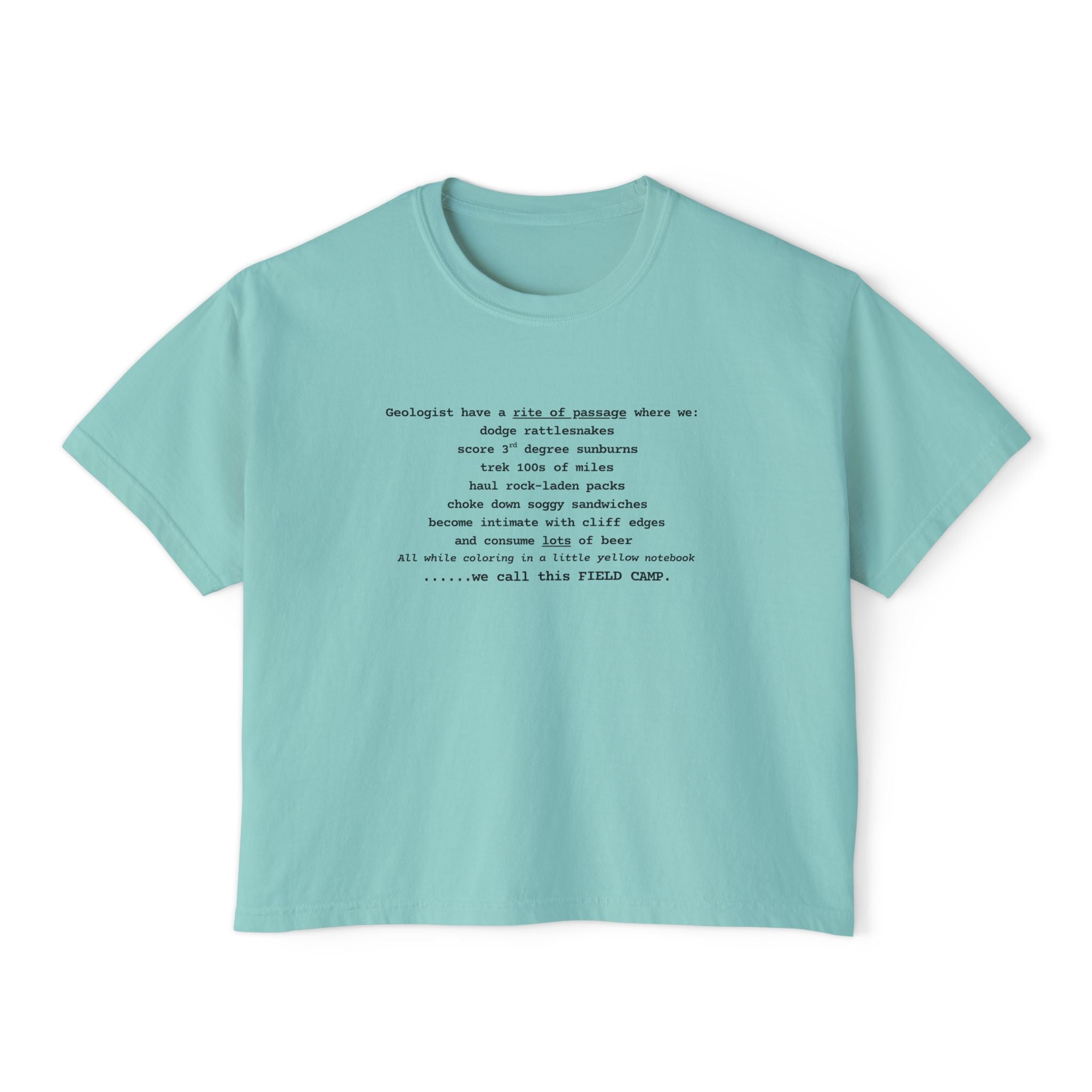 Peachy Women's Geology T-Shirt -  We Call This Field Camp
