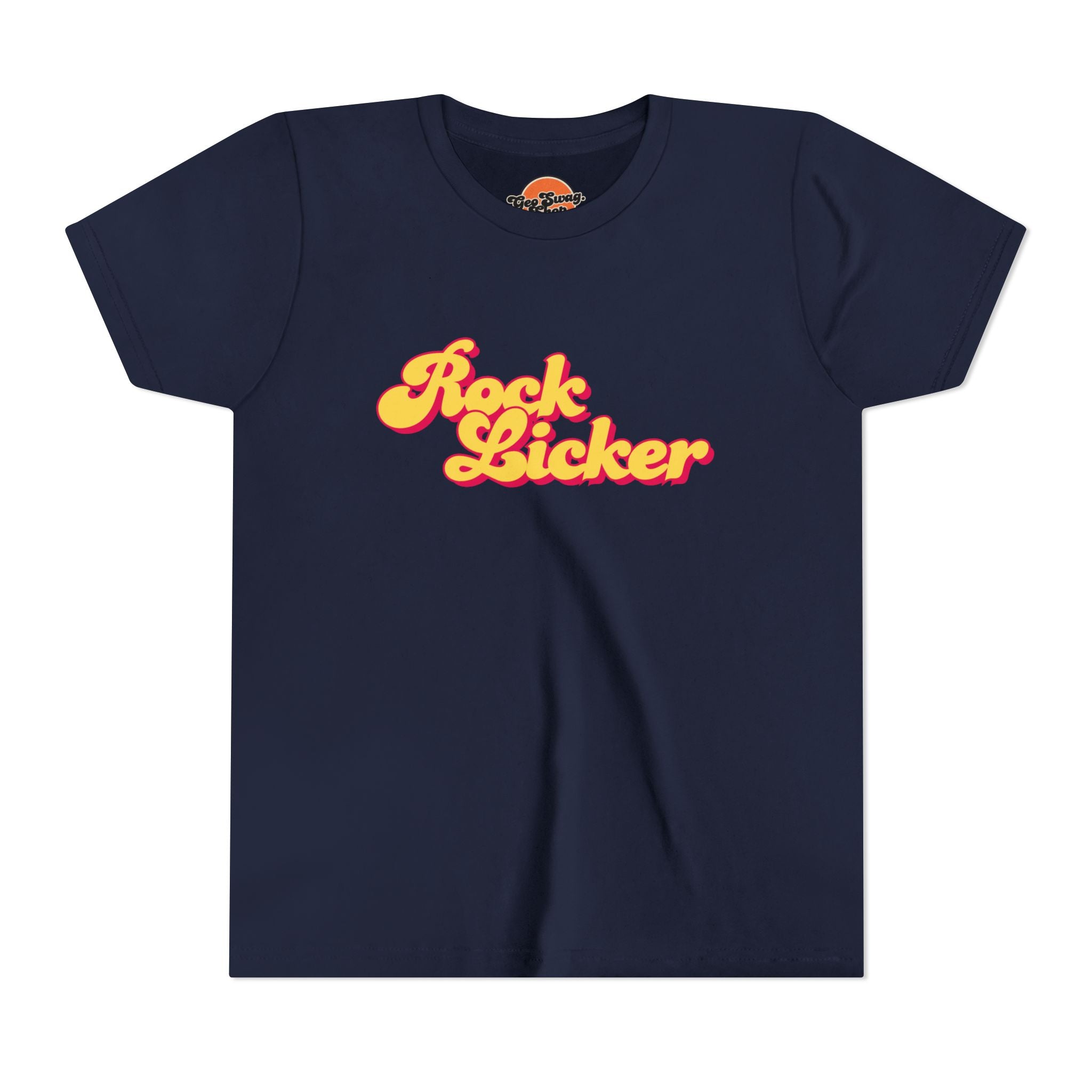 Youth Tee: Rock Licker Yellow Text