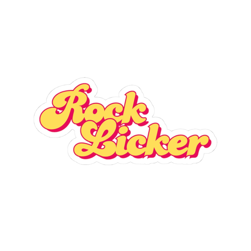Sticker: Rock Licker Kiss-Cut Sticker Yellow
