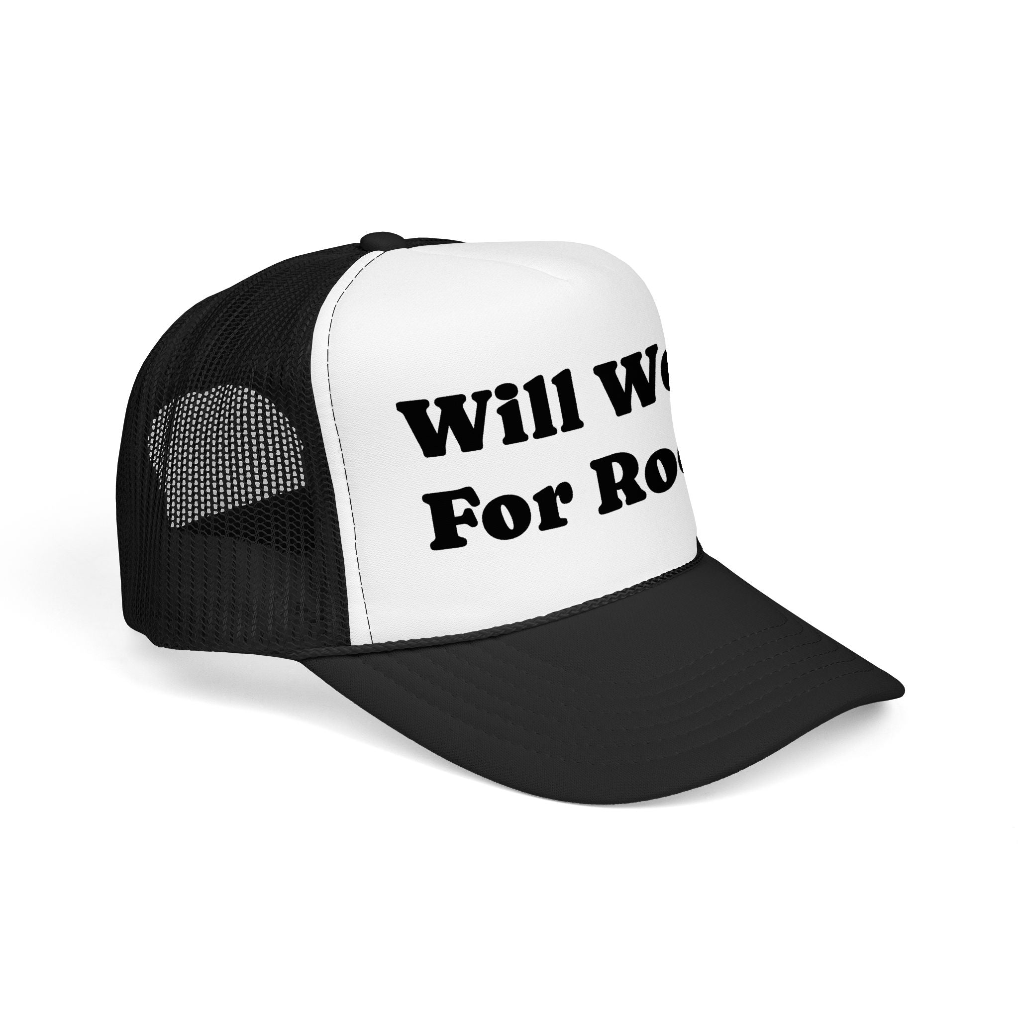 Trucker Hat: Will Work for Rocks