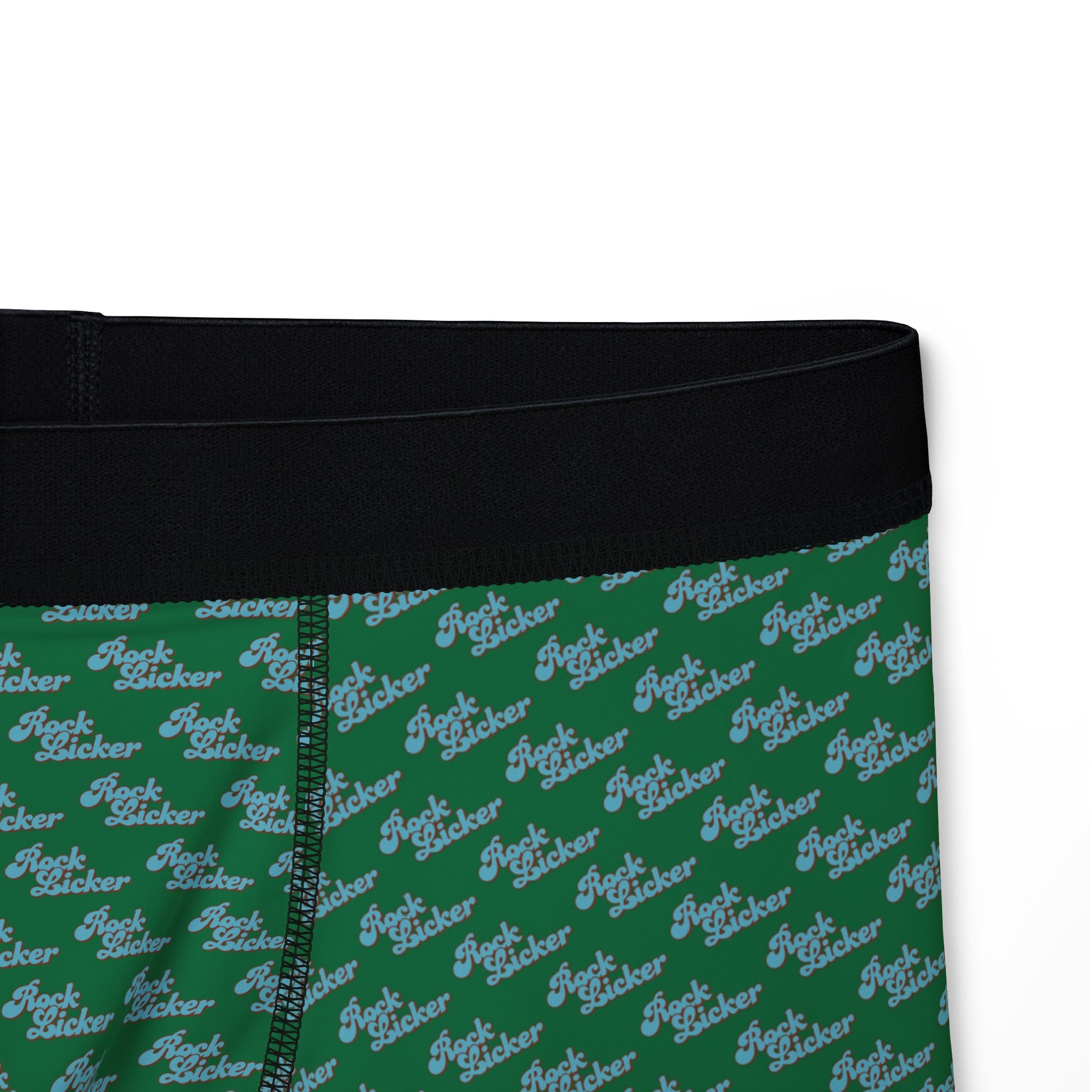 Undies: Rock Licker Blue on Green Boxers — Men's Briefs