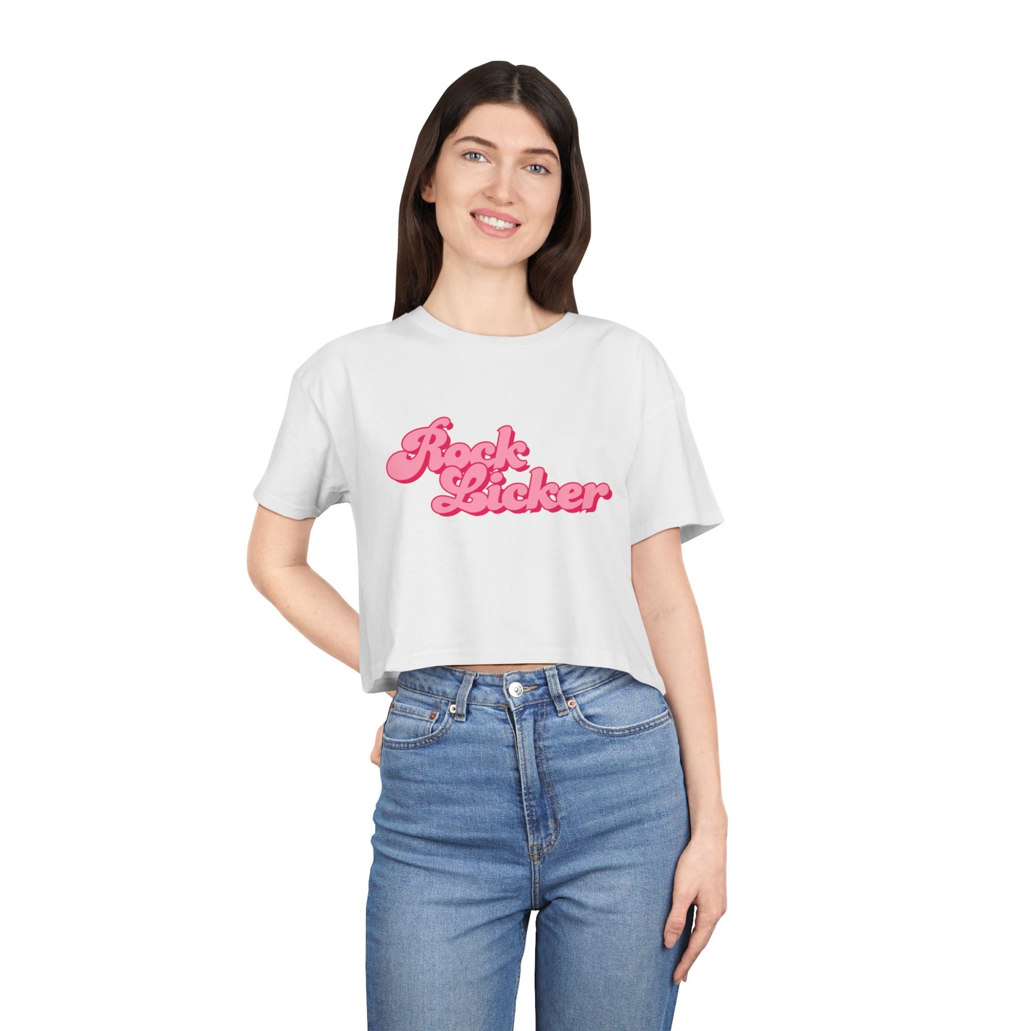 Bone Women's Geology T-Shirt -  Rock Licker Pink Text