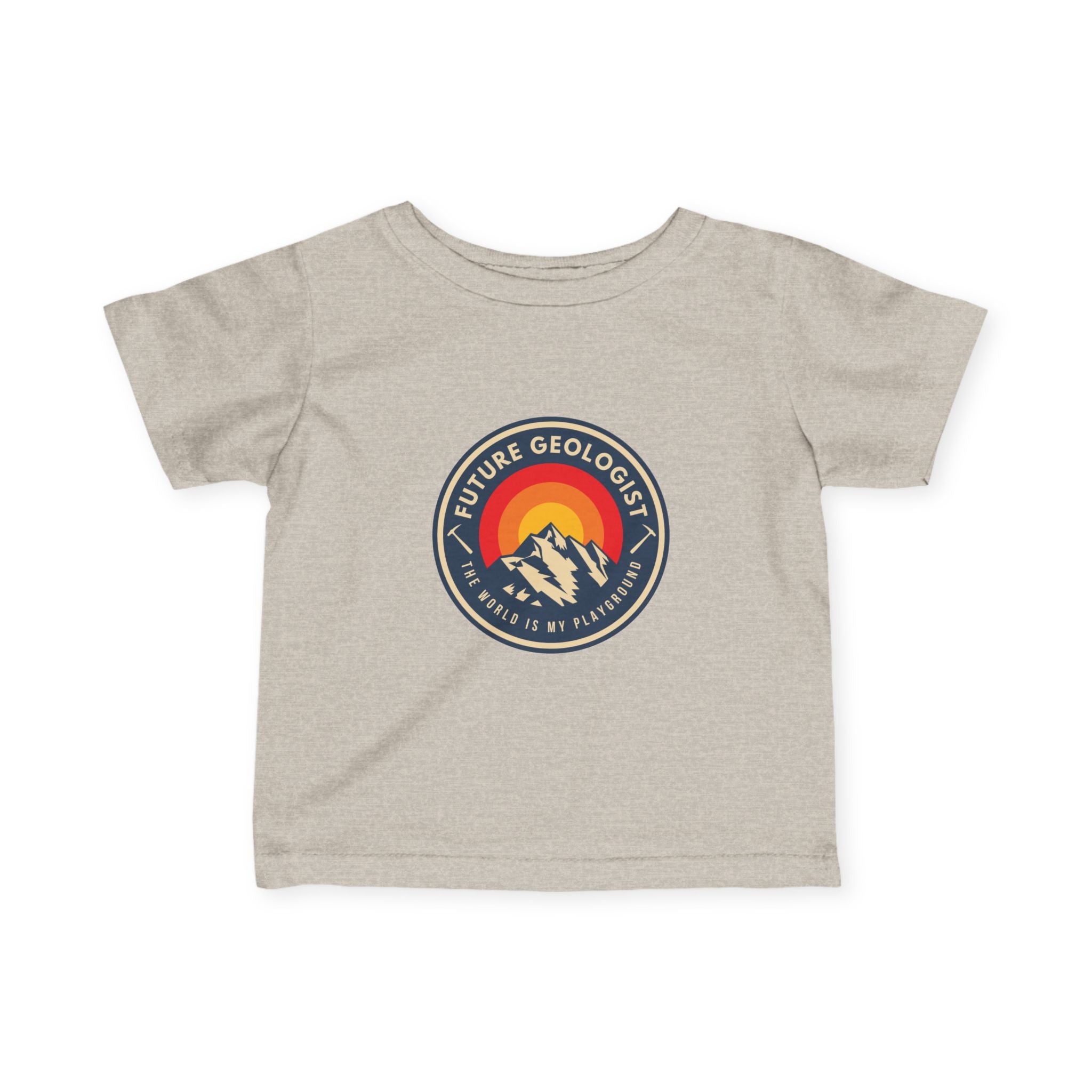 Light Blue Baby Geology Onesie: Future Geologist, The World is my Playground
