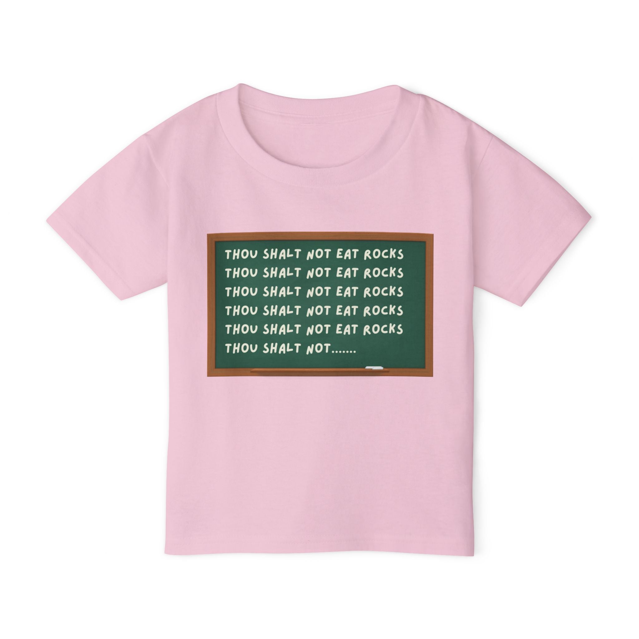 White Toddler Geology T-Shirt: Lil Rock Licker Pink Text