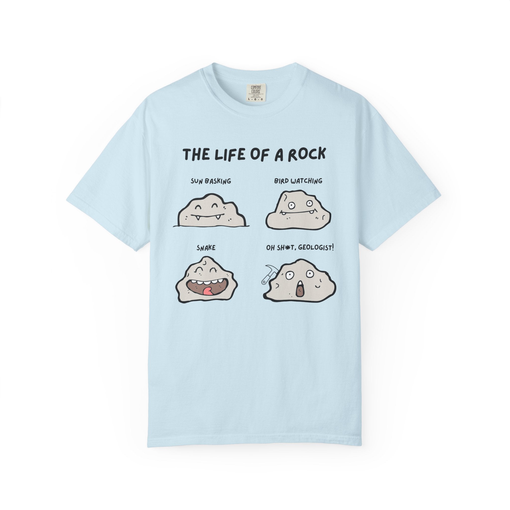 Orchid Funny Graphics Tee: The Life of a Rock