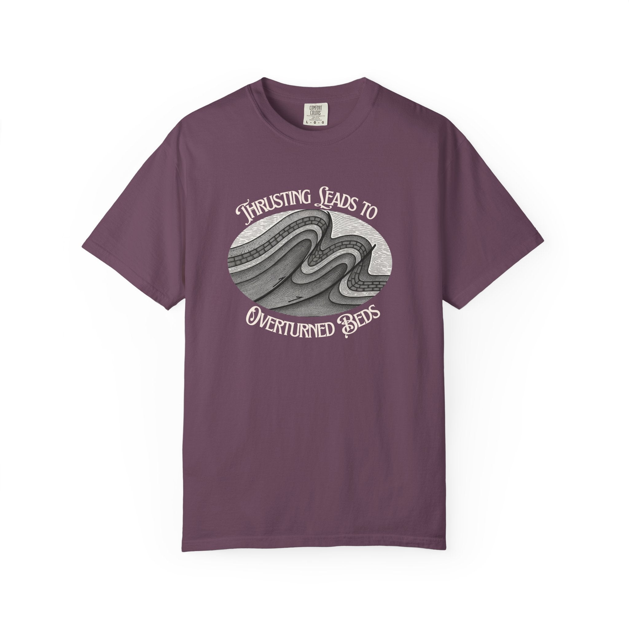 Blue Jean Funny Geology T-Shirt: Thrusting Leads to Overturned Beds